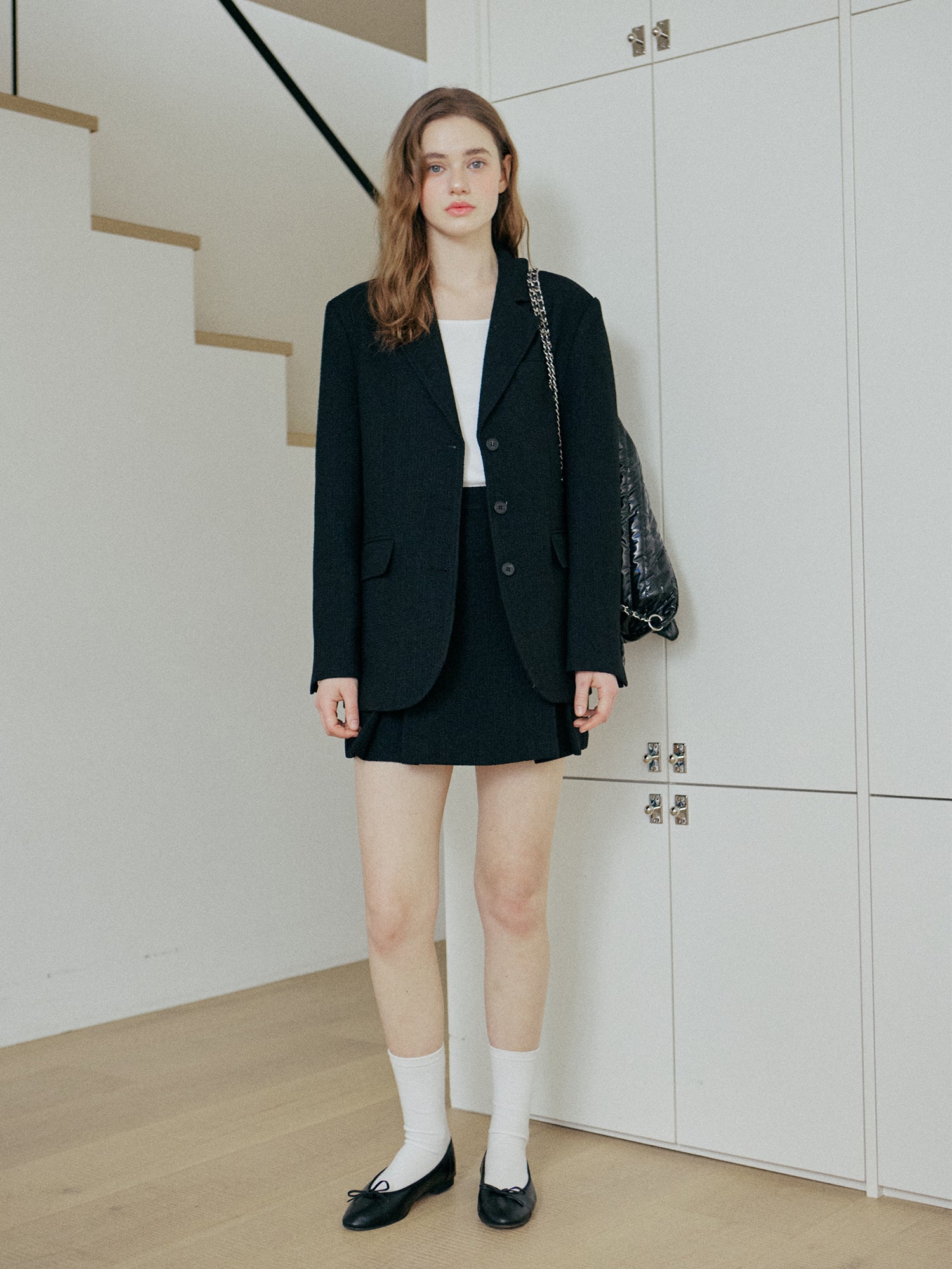 OVER TWEED JACKET_BLACK
