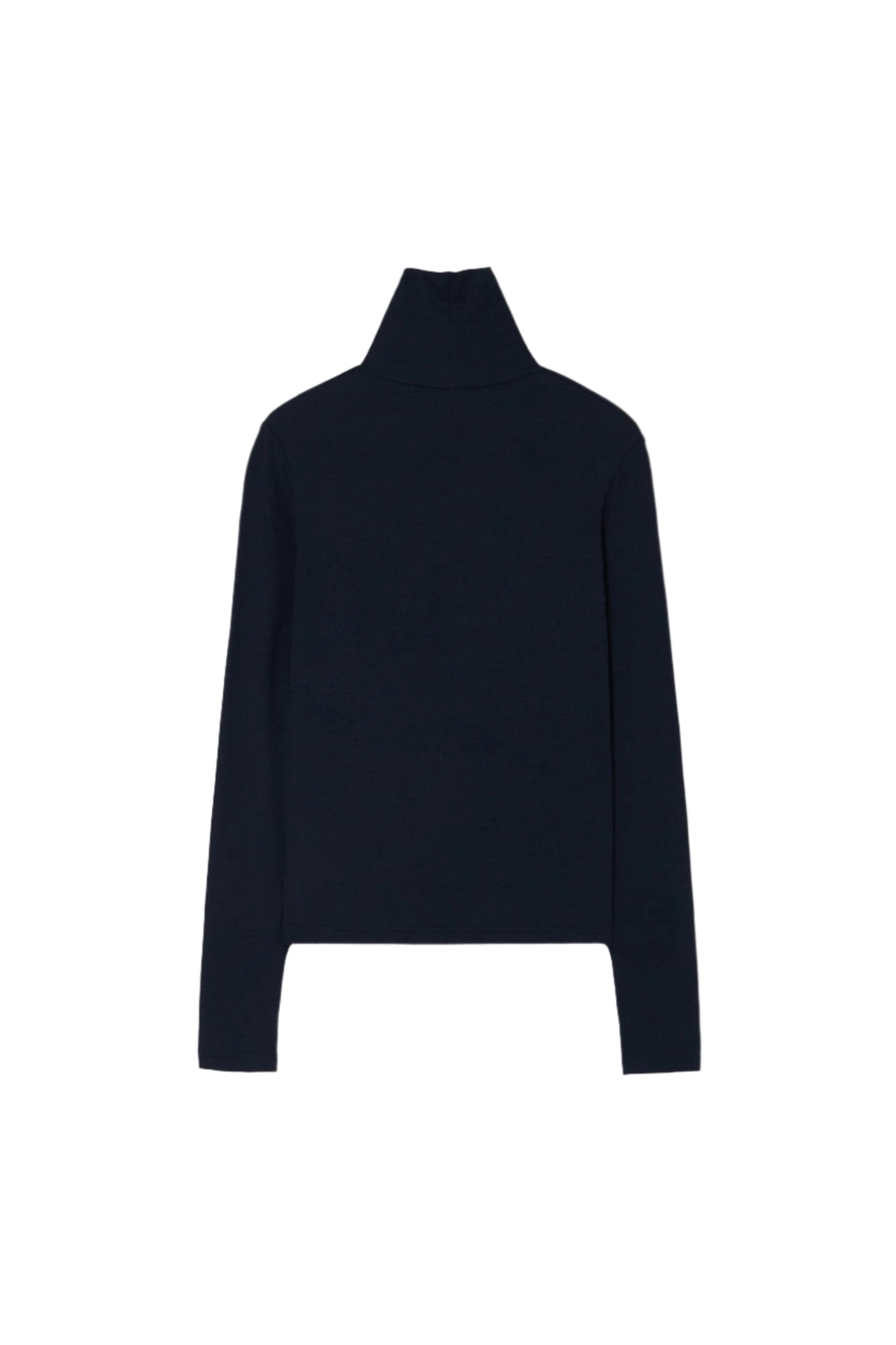 ESSENTIAL RIBBED WOOL TURTLENECK_NAVY