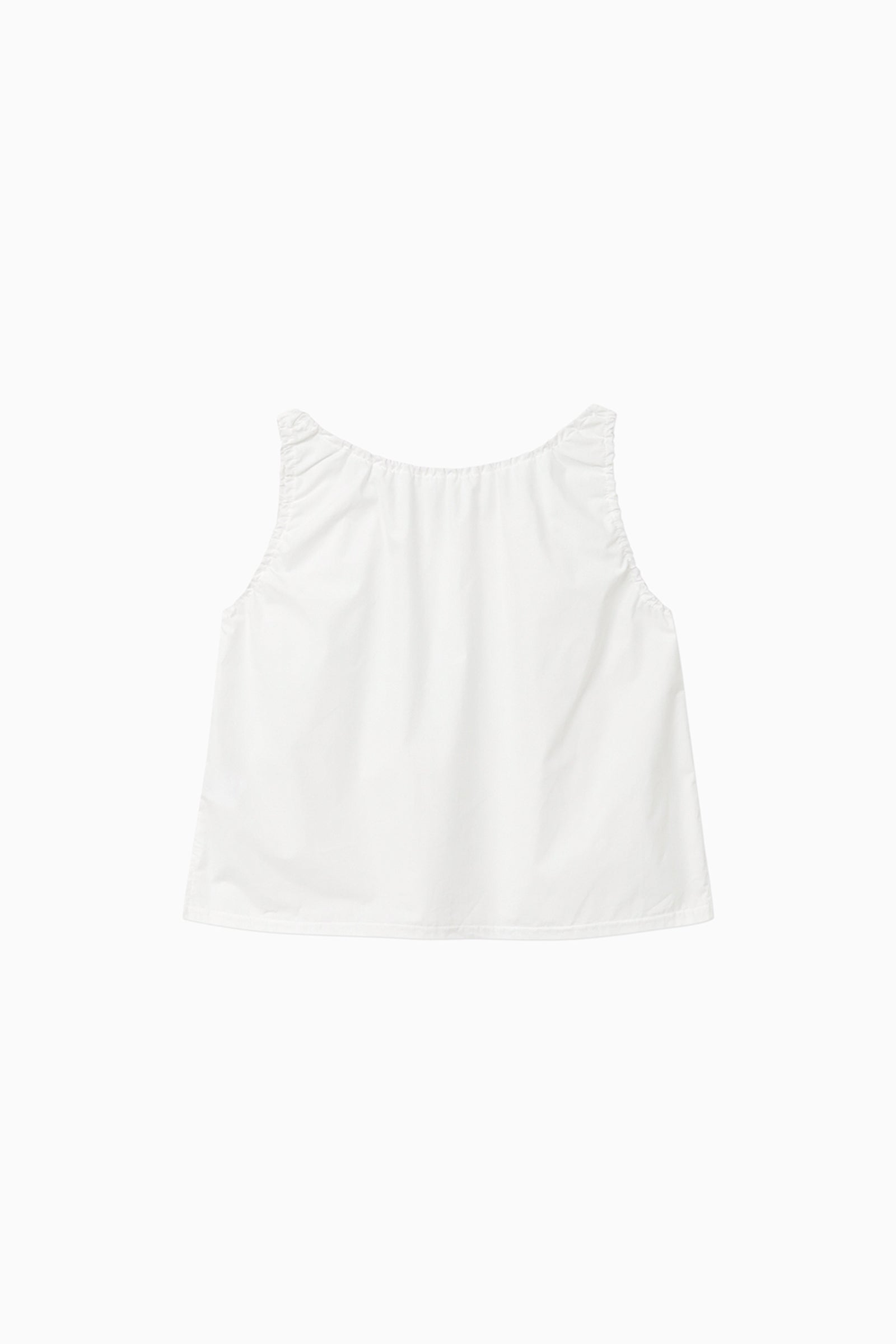 NINA SHIRRING SLEEVELESS_IVORY