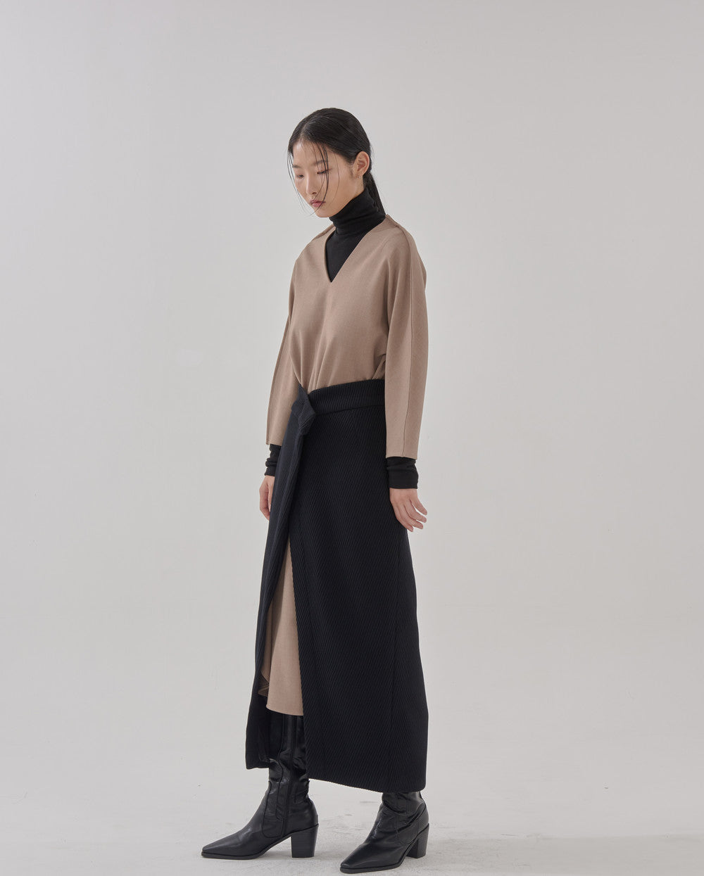 YEOMIM LAYERED SKIRT_BLACK