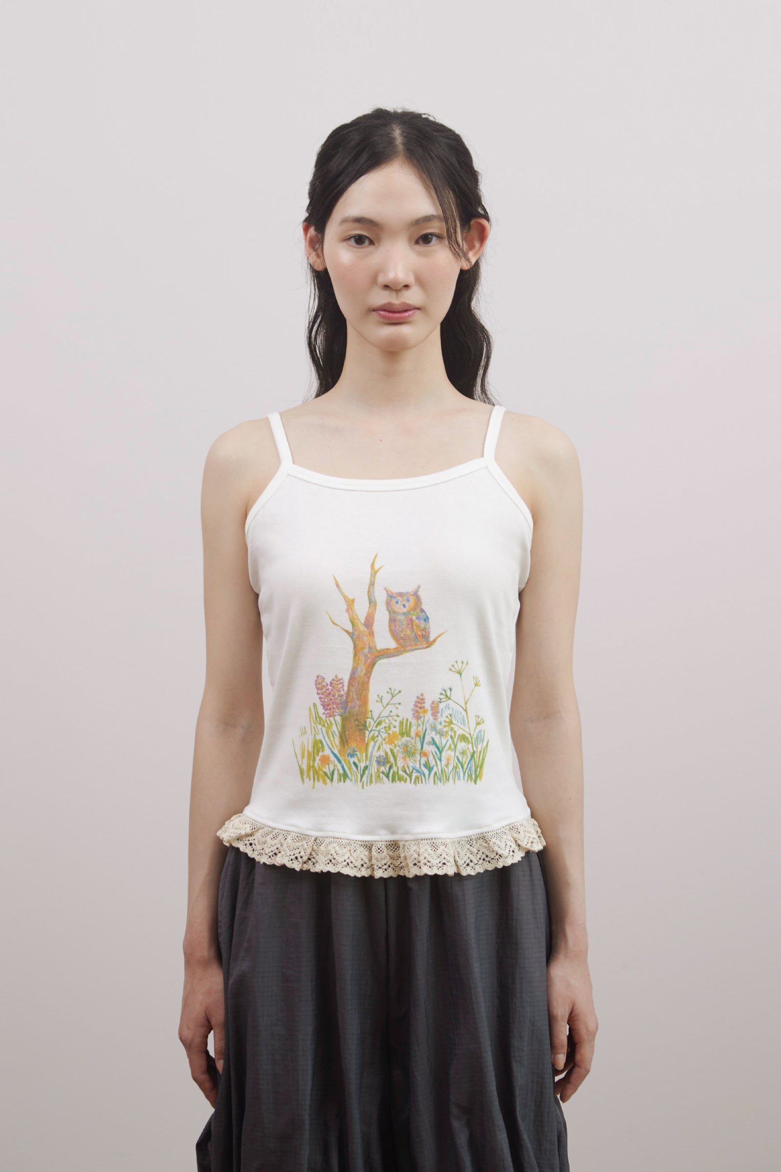 ‘ARISE' LACE TANK_IVORY