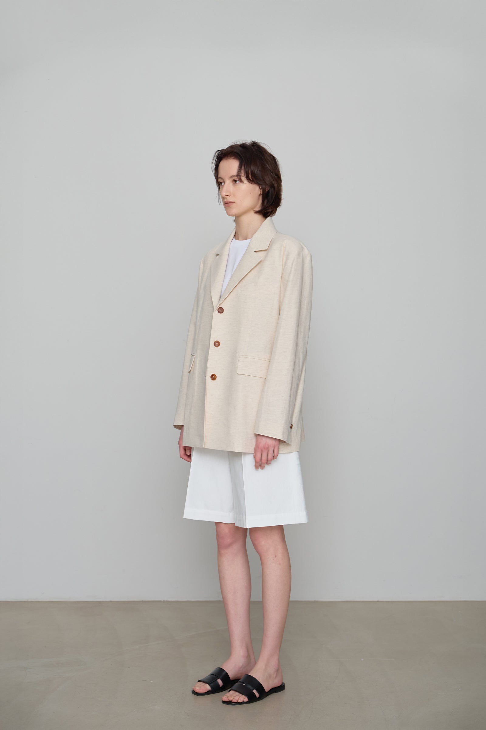 VESTE OVERSIZE EN LIN_CRÈME