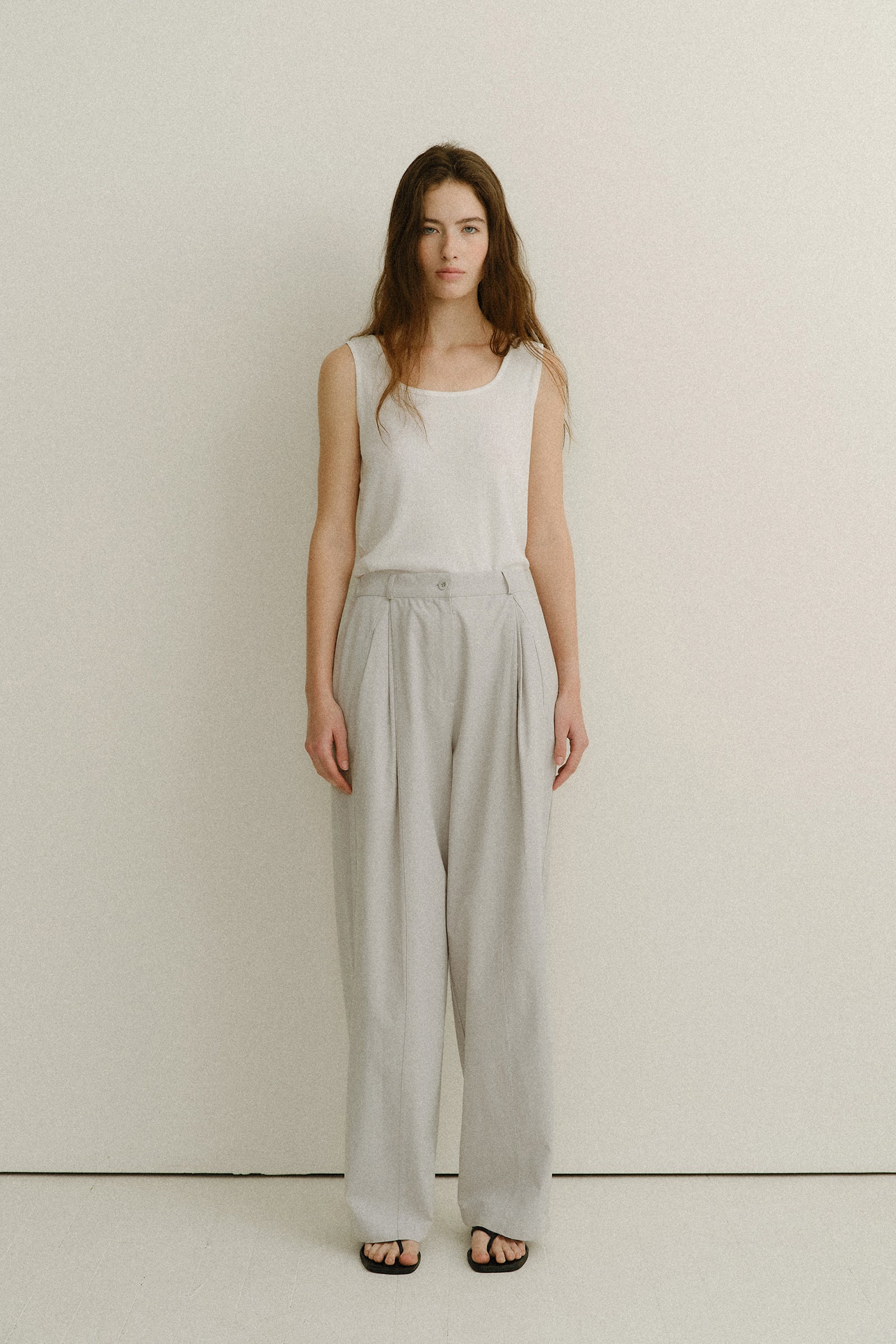 PANTALON COLTON_GRIS CLAIRE