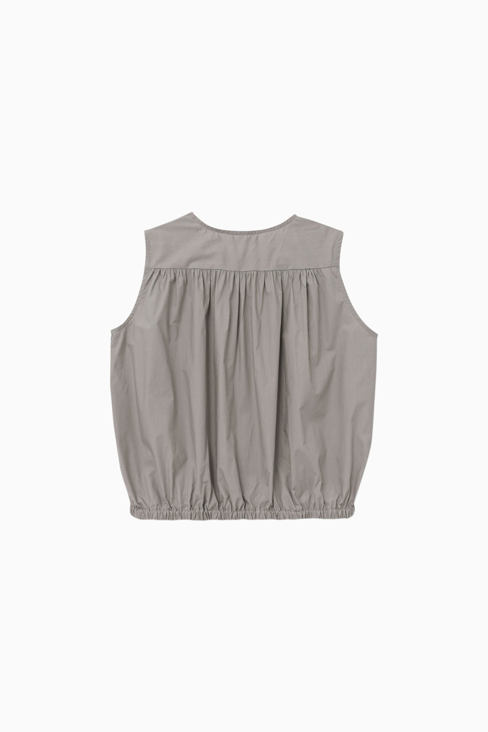 ZOEY SHIRRING SLEEVELESS_MOKA