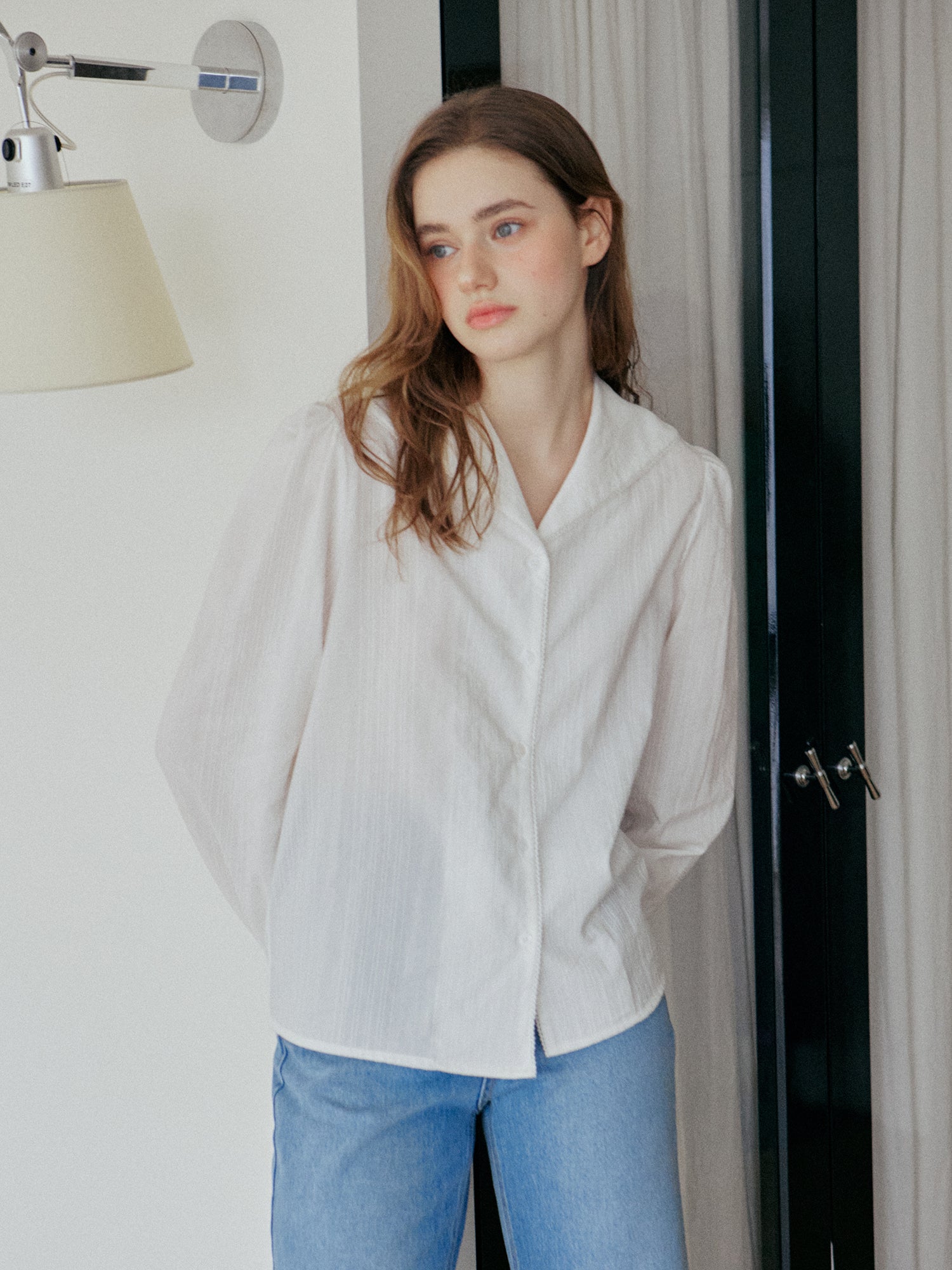 LACE COLLAR SHIRT_WHITE