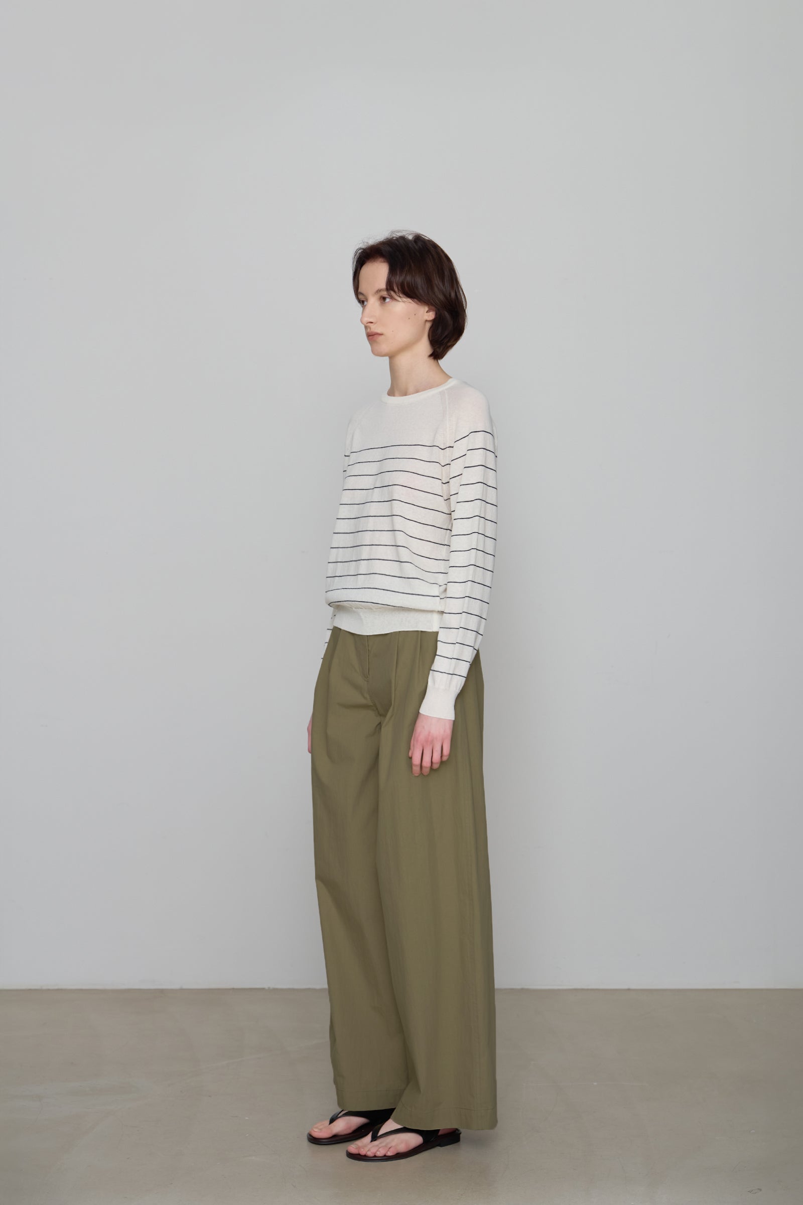 HEMP STRIPE KNIT_IVORY