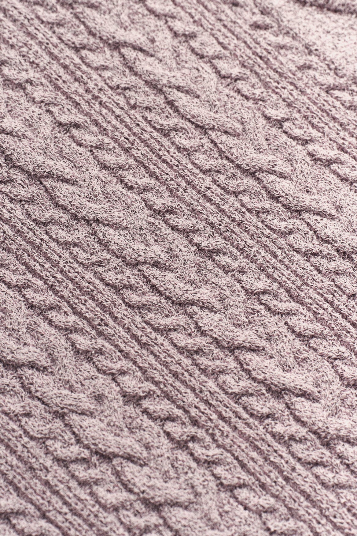 GILET SANS MANCHES EN MAILLE TORSADÉE_ROSE