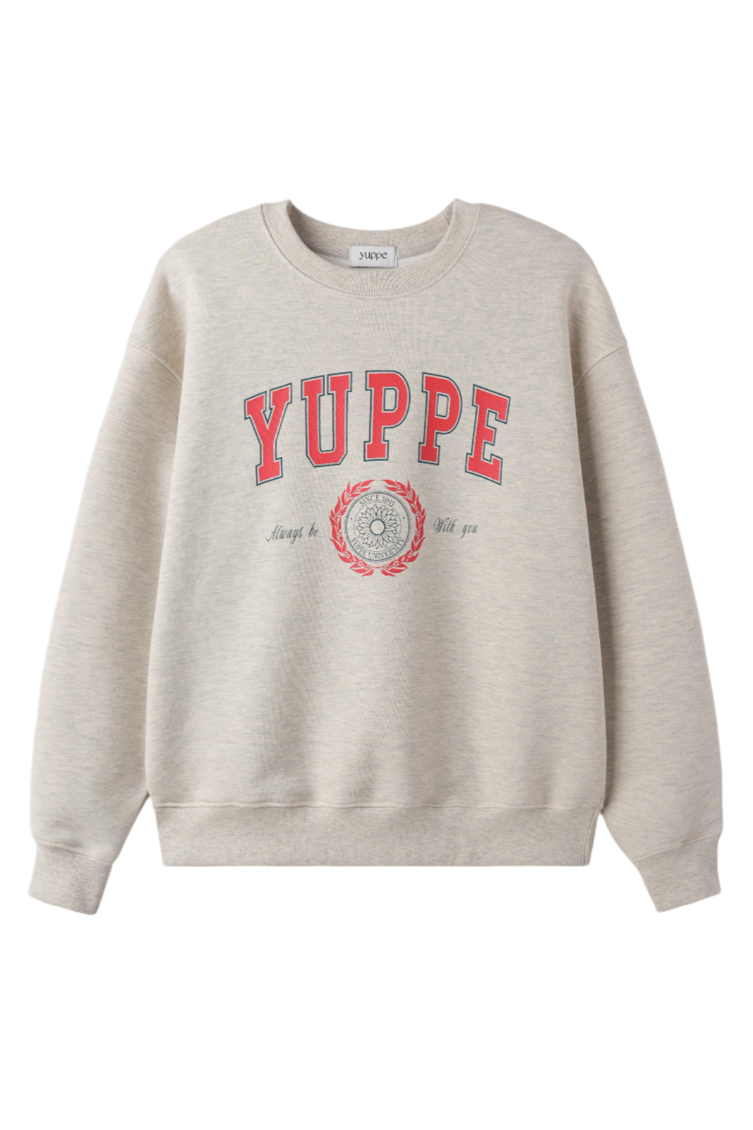 LEAF PRINT SWEATSHIRT_OATMEAL