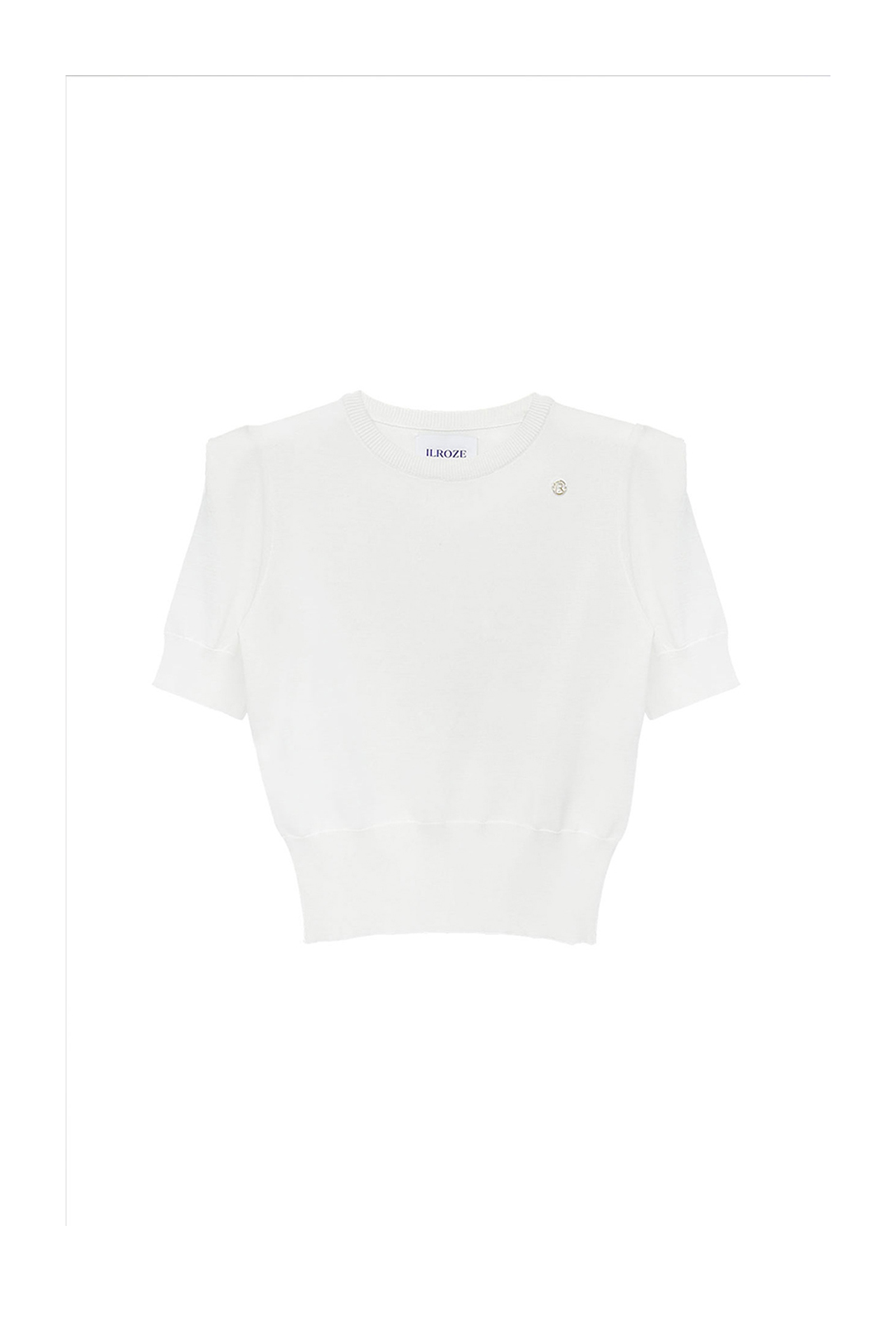 PULL EN MAILLE À ÉPAULETTES_BLANC