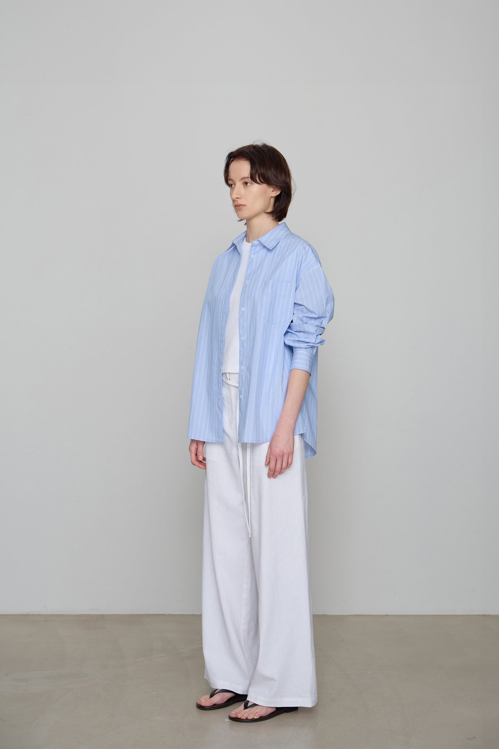 CHEMISE RAYÉE_BLEU CLAIR