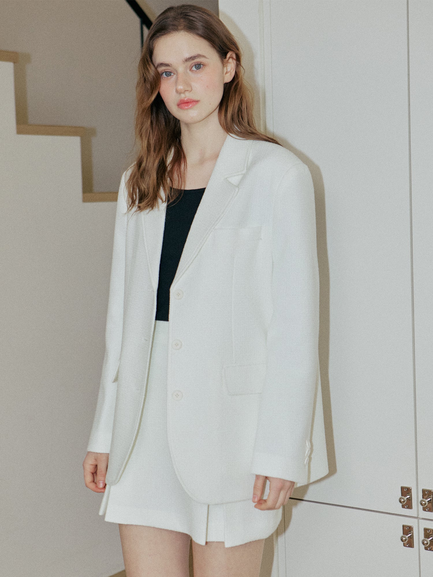 OVER TWEED JACKET_IVORY