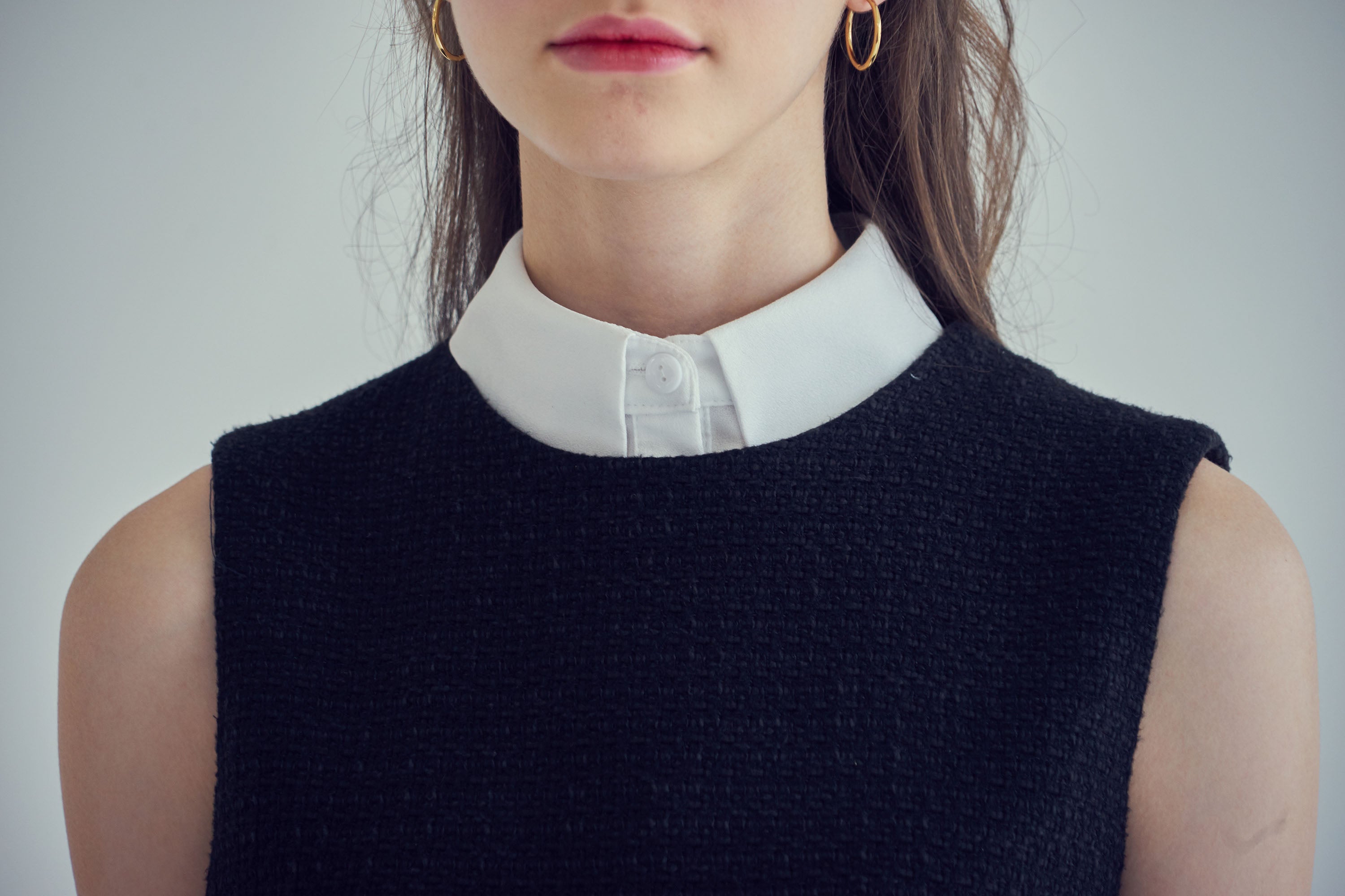 ROBE COURTE EN TWEED_NOIR