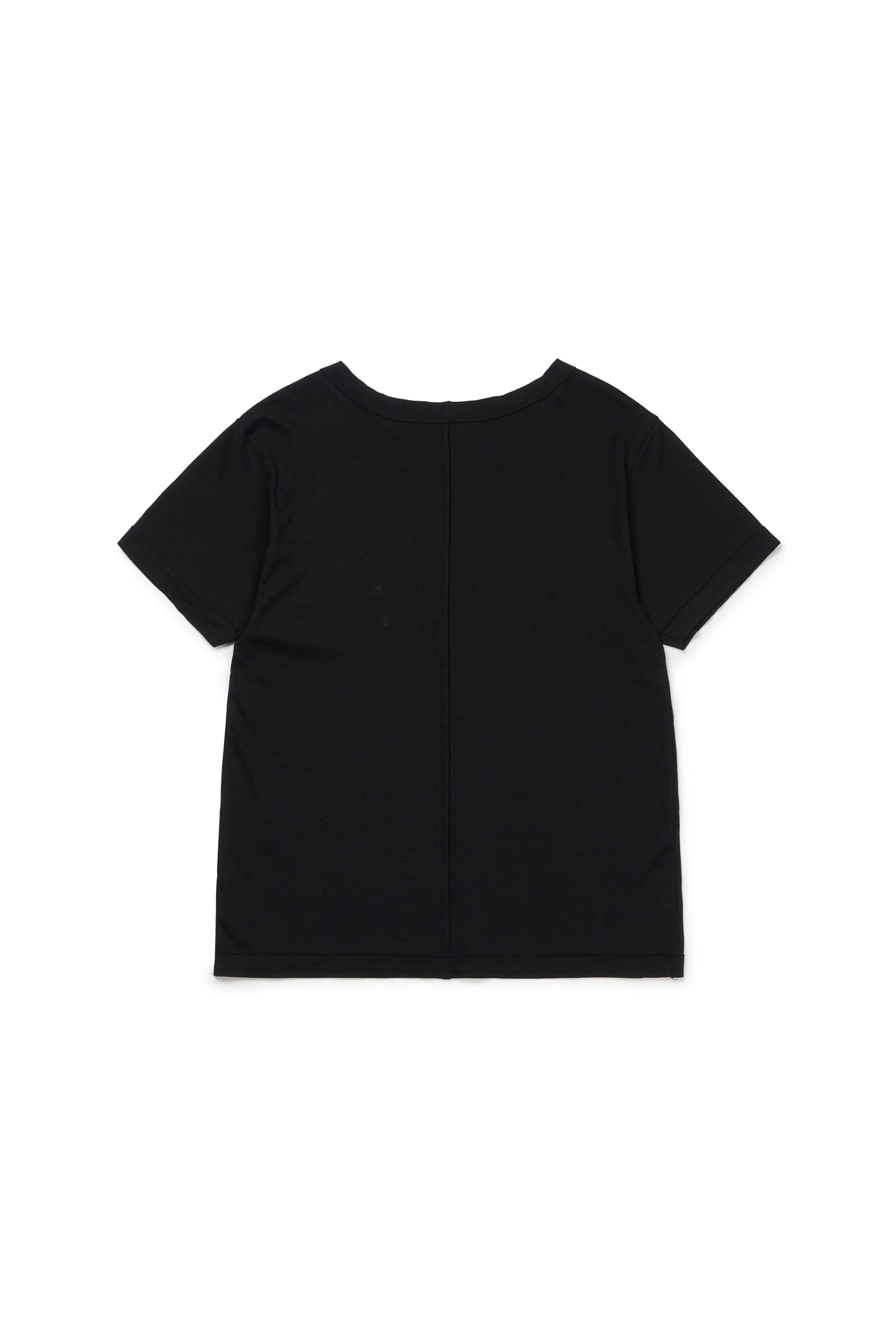 5 BUTTON HENRY NECK_BLACK
