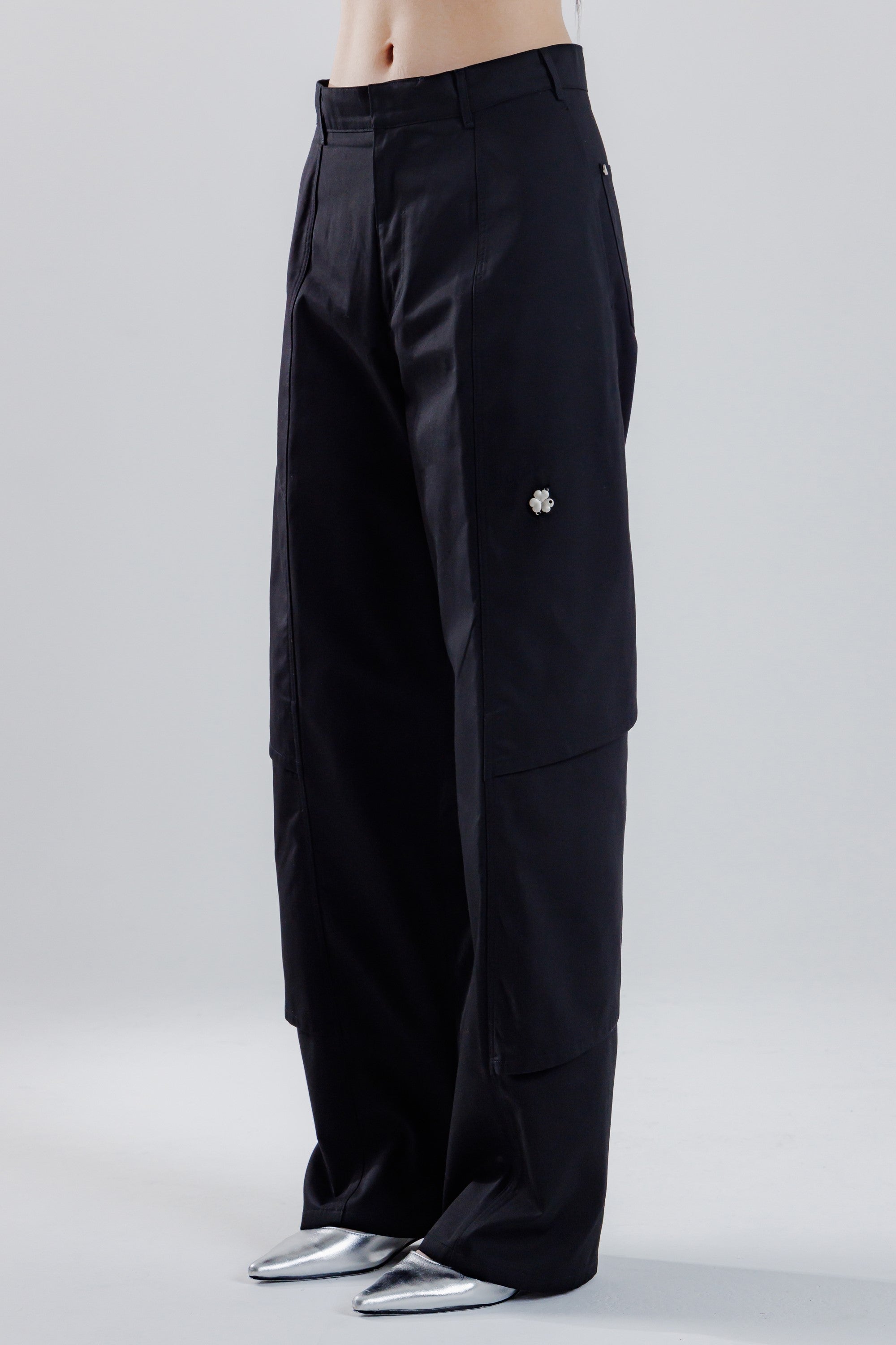 25SS MULTI LAYERED STRAIGHT PANTS_BLACK