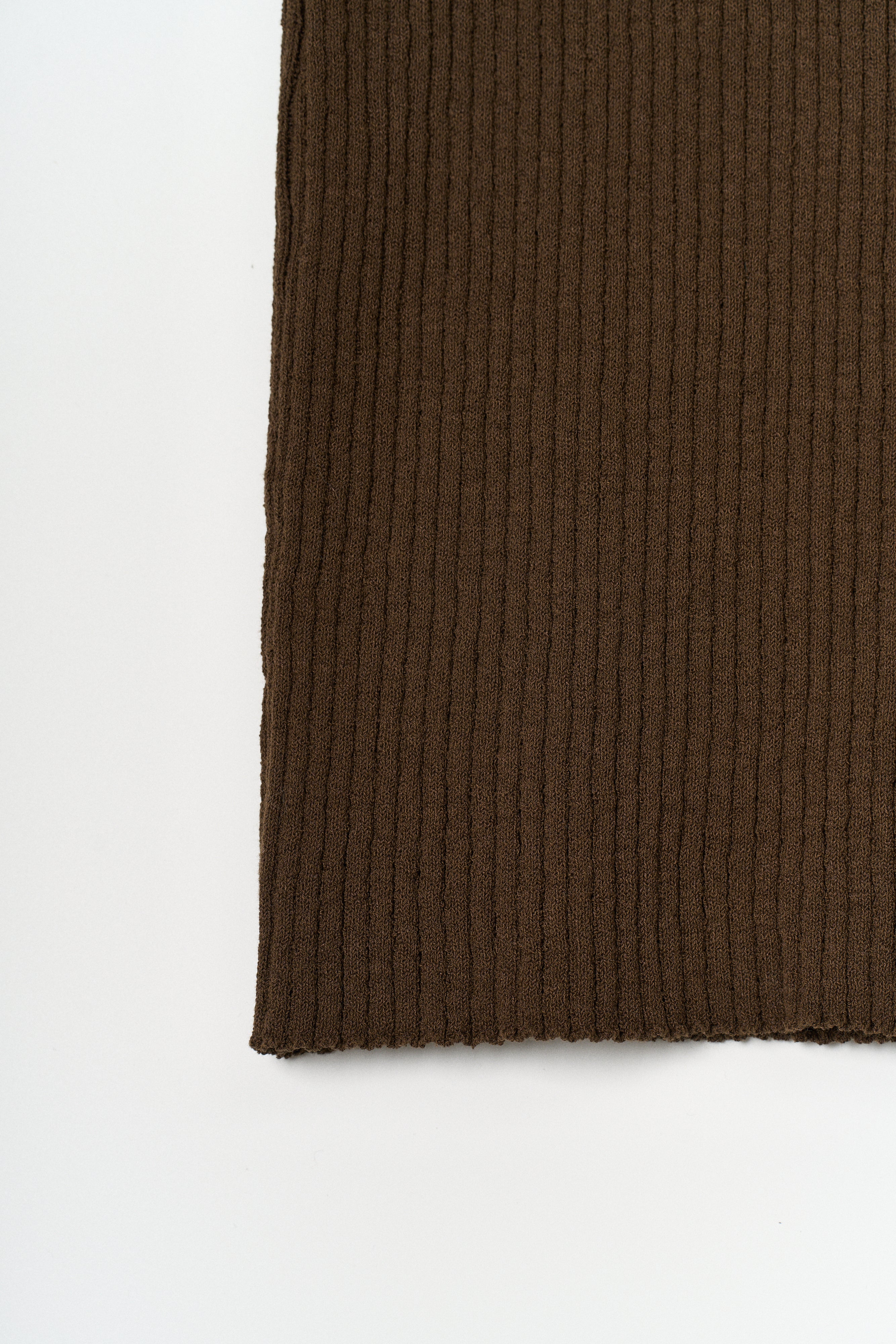 RIBBED SLEEVELESS KNIT_MARRON
