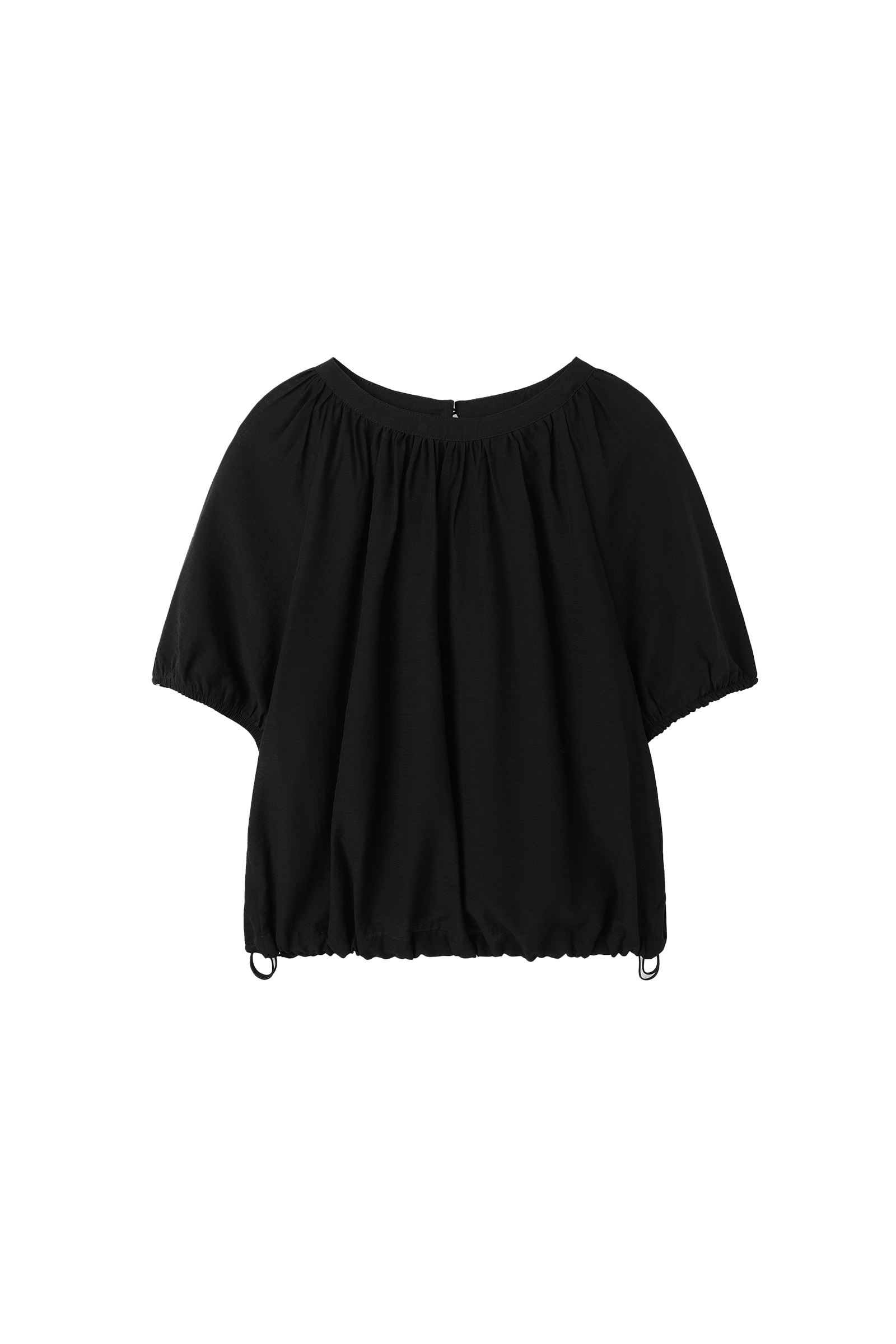 CHEMISE RAGLAN FRONCÉE_NOIR