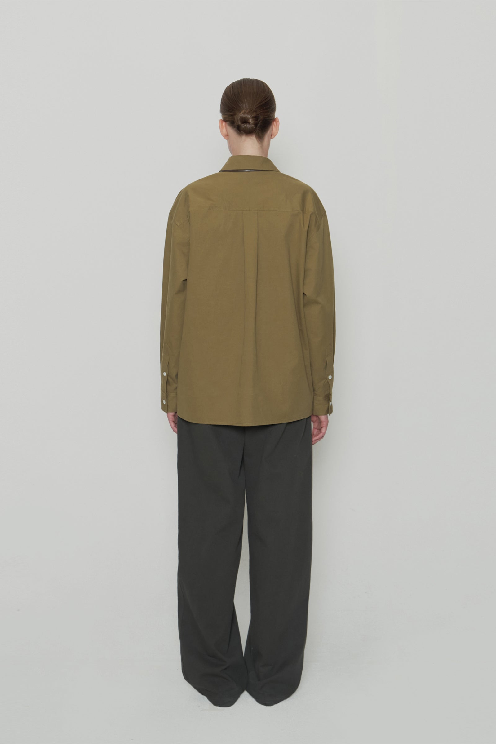 CAMO COTTON WIDE PANTS_CHARCOAL