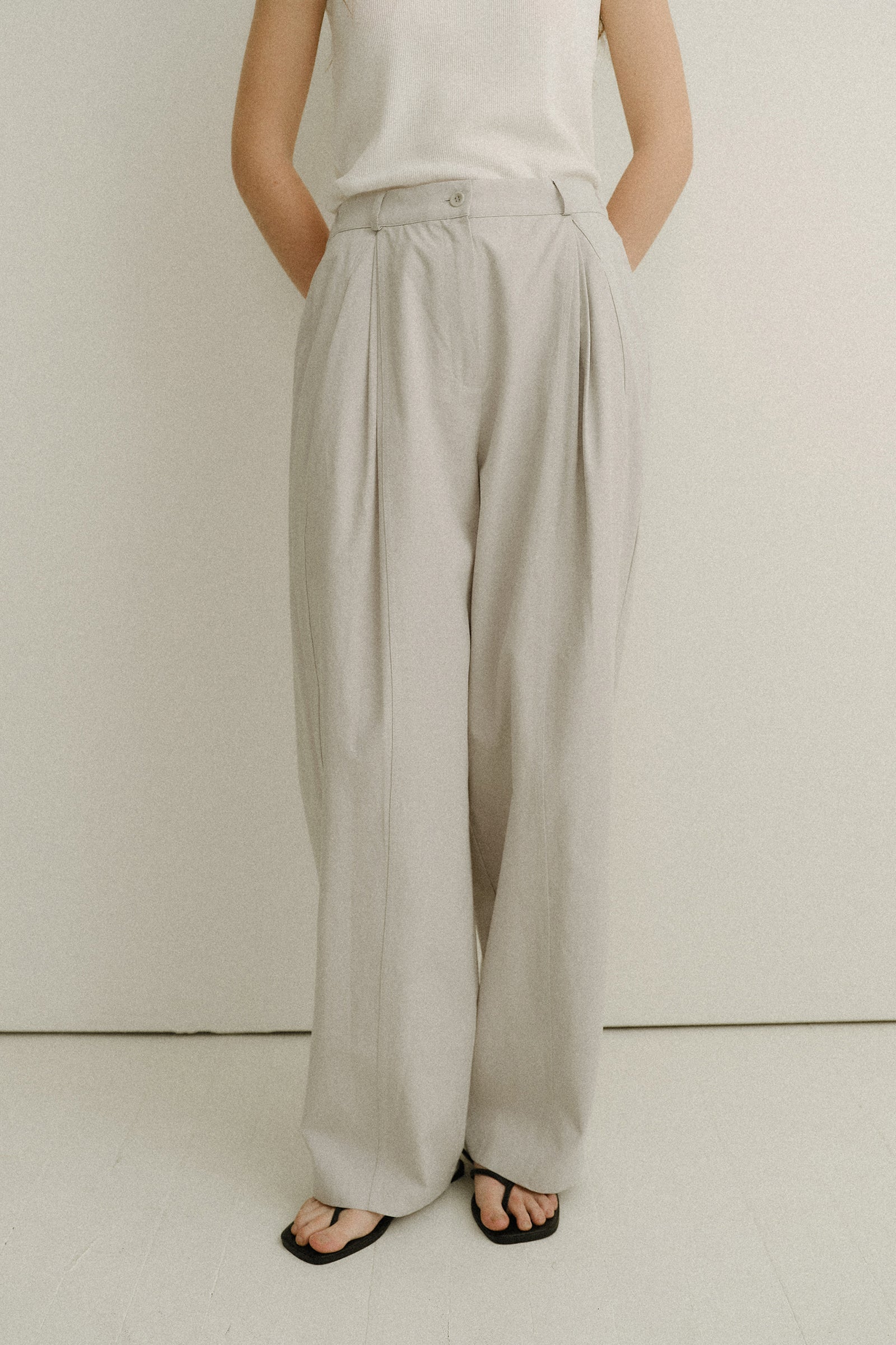 PANTALON COLTON_GRIS CLAIRE