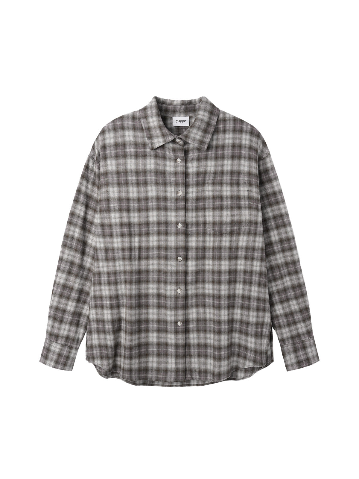 SPREAD CHECK SHIRT_BROWN