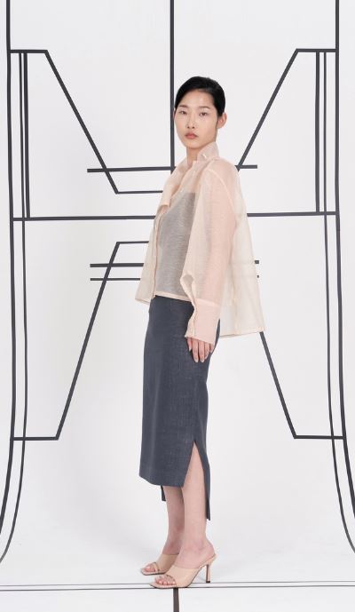 JIKSUN SKIRT_BLEU MARINE