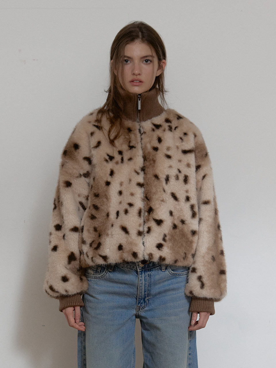 ANIMAL FUR JACKET_LEOPARD