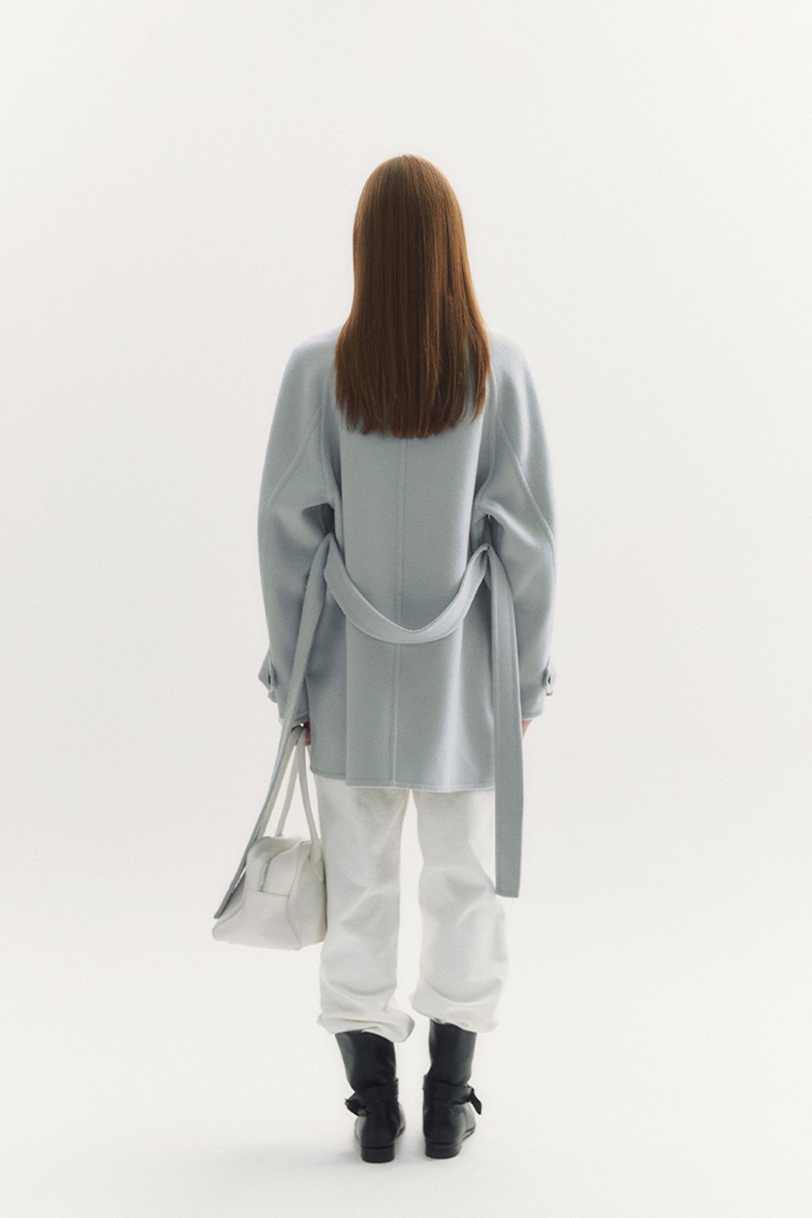 HANDMADE WOOL HALF COAT_BLEU CIEL