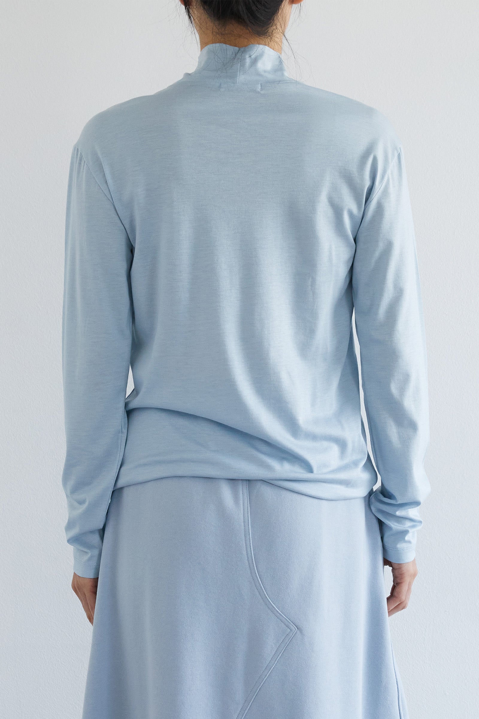COTTON TENCEL TOP_LIGHT BLUE GREY