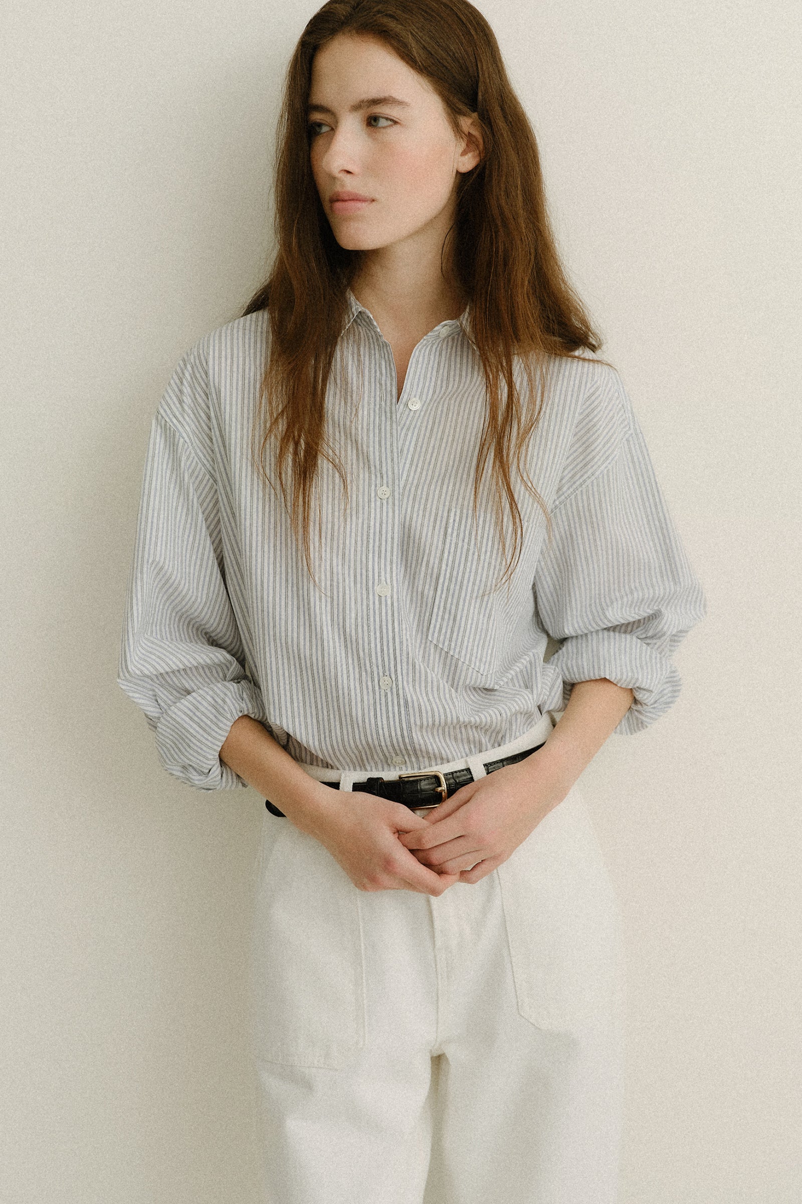 HOUTH STRIPE SHIRT_BLUE