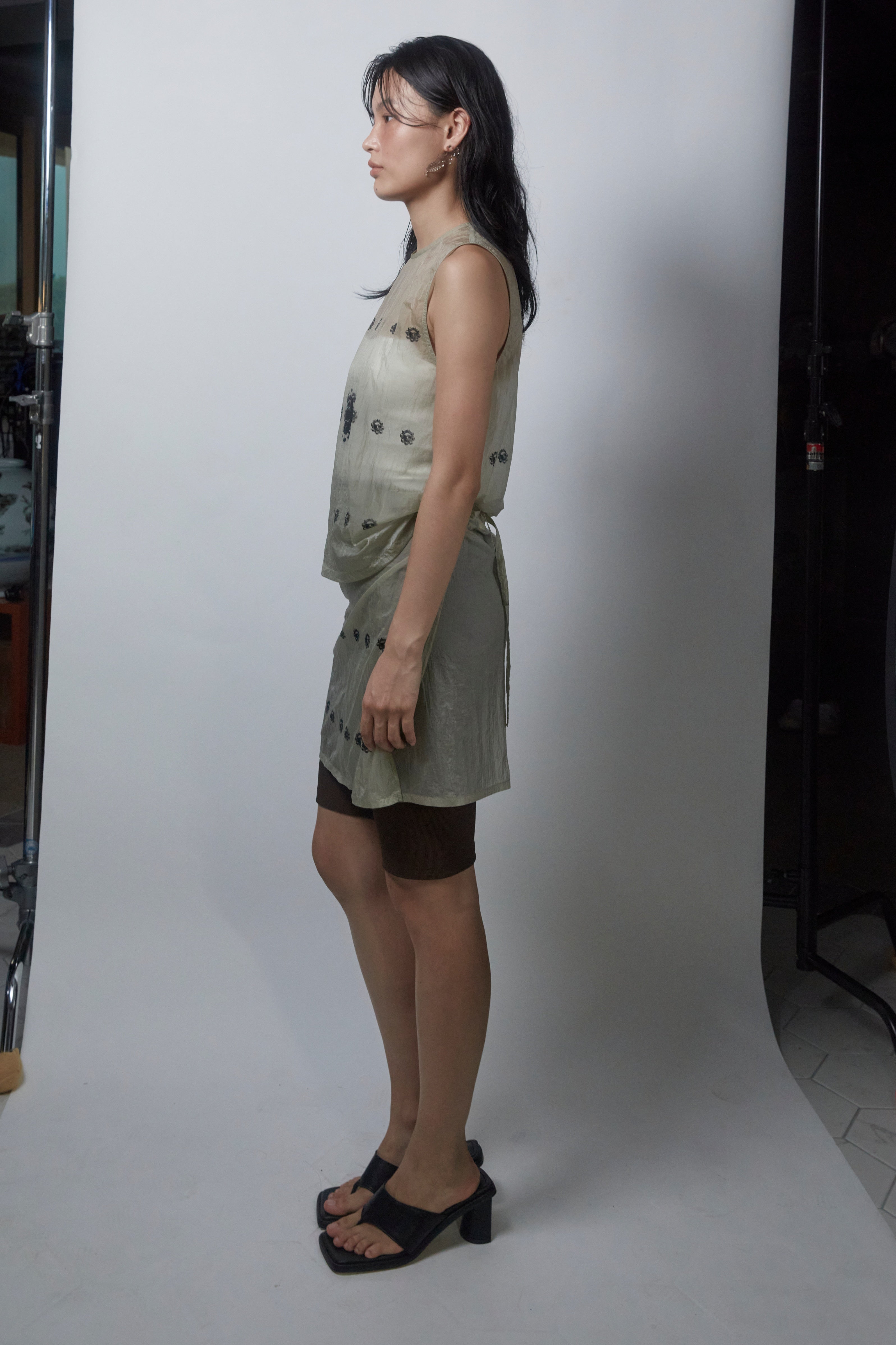 DUT LAYERED SKIRT_GRIS GLACE
