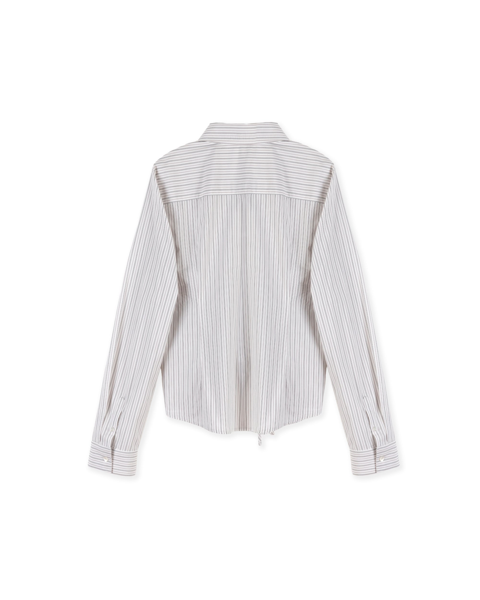 TUK RIBBON STRIPE SHIRTS_IVORY