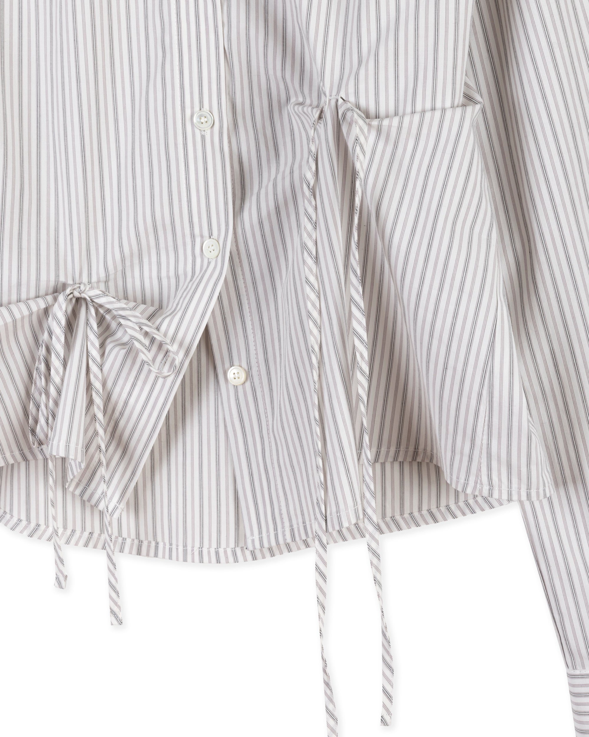 TUK RIBBON STRIPE SHIRTS_IVORY