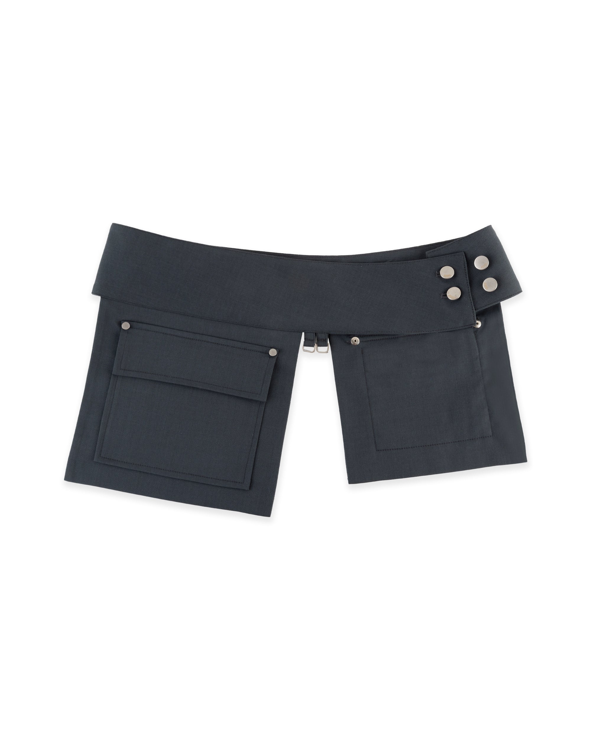SQUARE POCKET BELT BAG_CHARCOAL