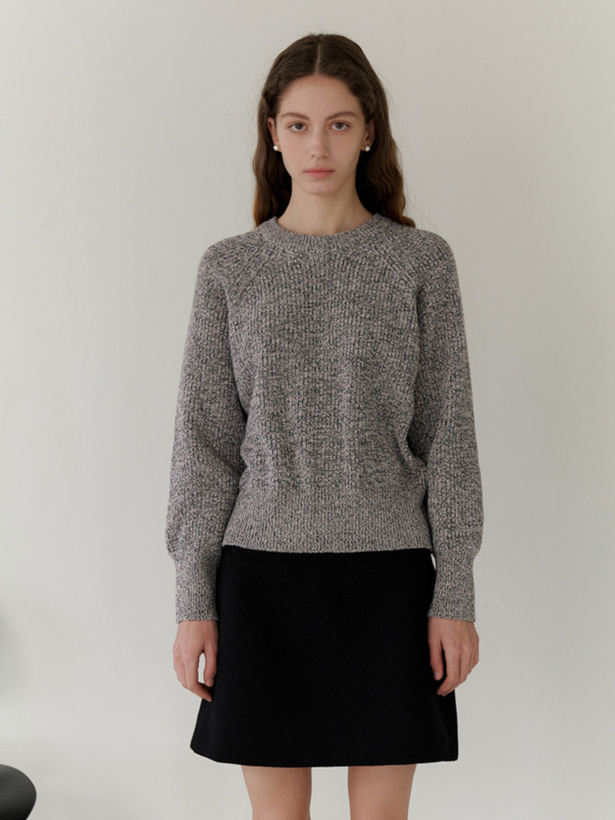MIX WOOL KNIT_DARK GREY