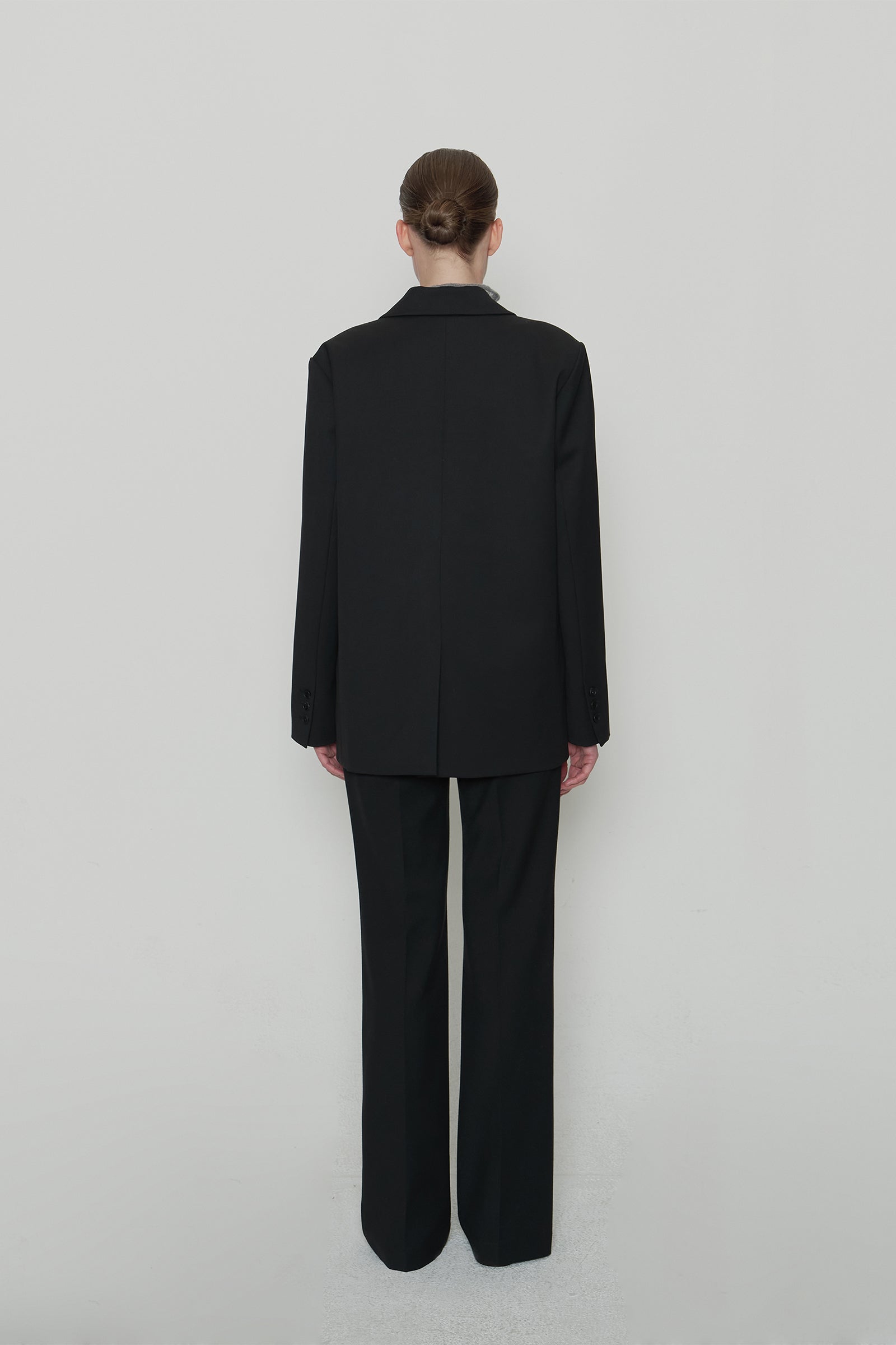 DOUBLE BREASTED OVERSIZED JACKET_BLACK