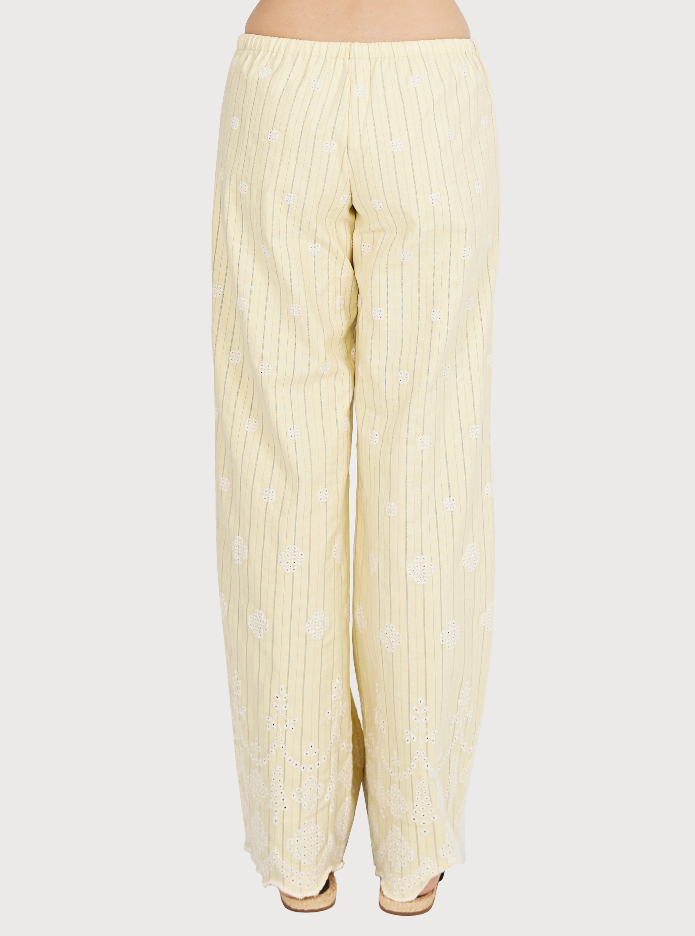 PUNCHING LACE PANTS_BUTTER