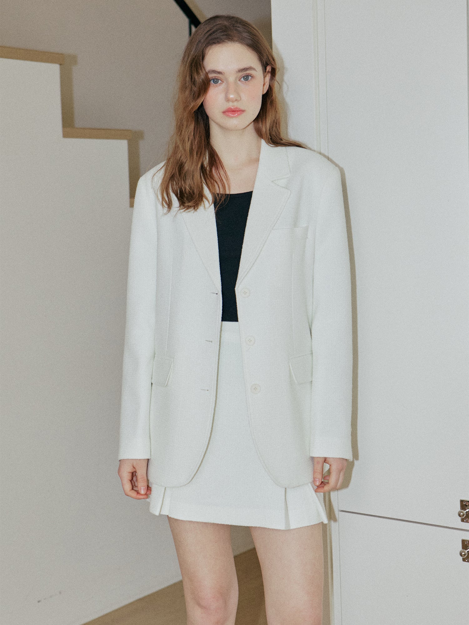 OVER TWEED JACKET_IVORY