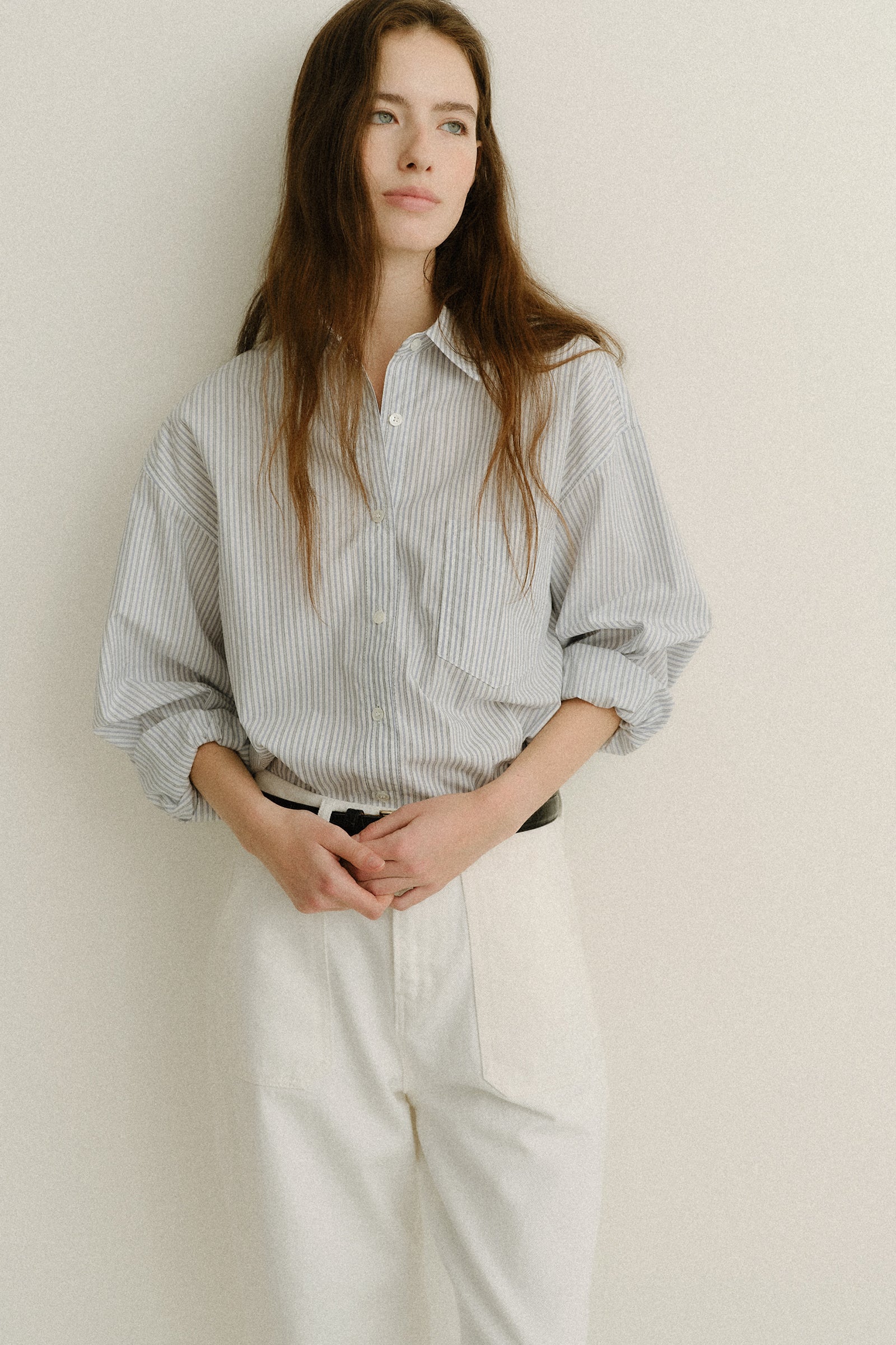 HOUTH STRIPE SHIRT_BLUE