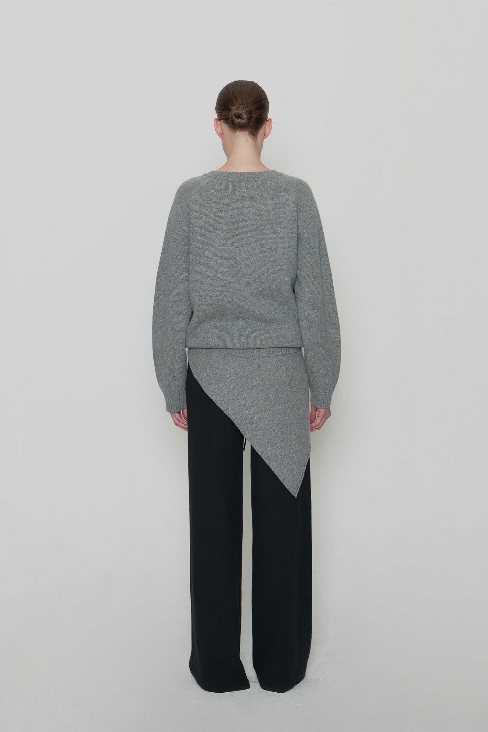 CASHMERE MOSS ROUND KNIT_GRAY