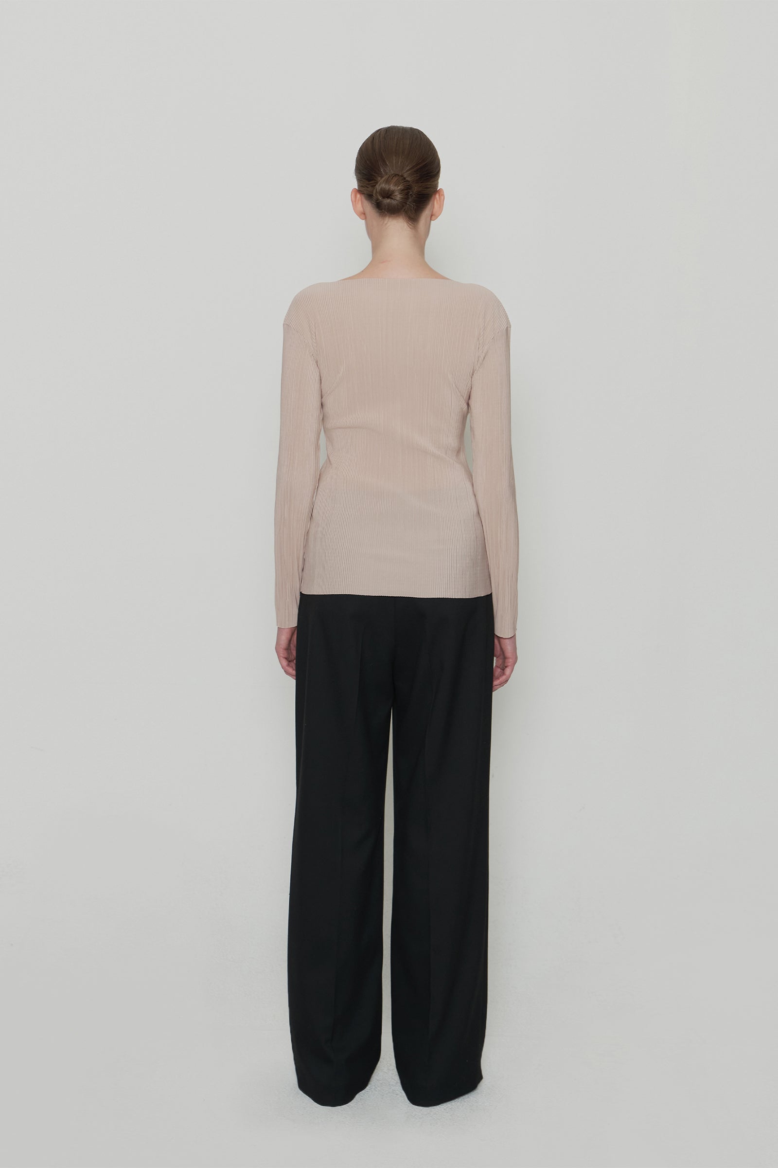 PLEATS CARDIGAN_BEIGE