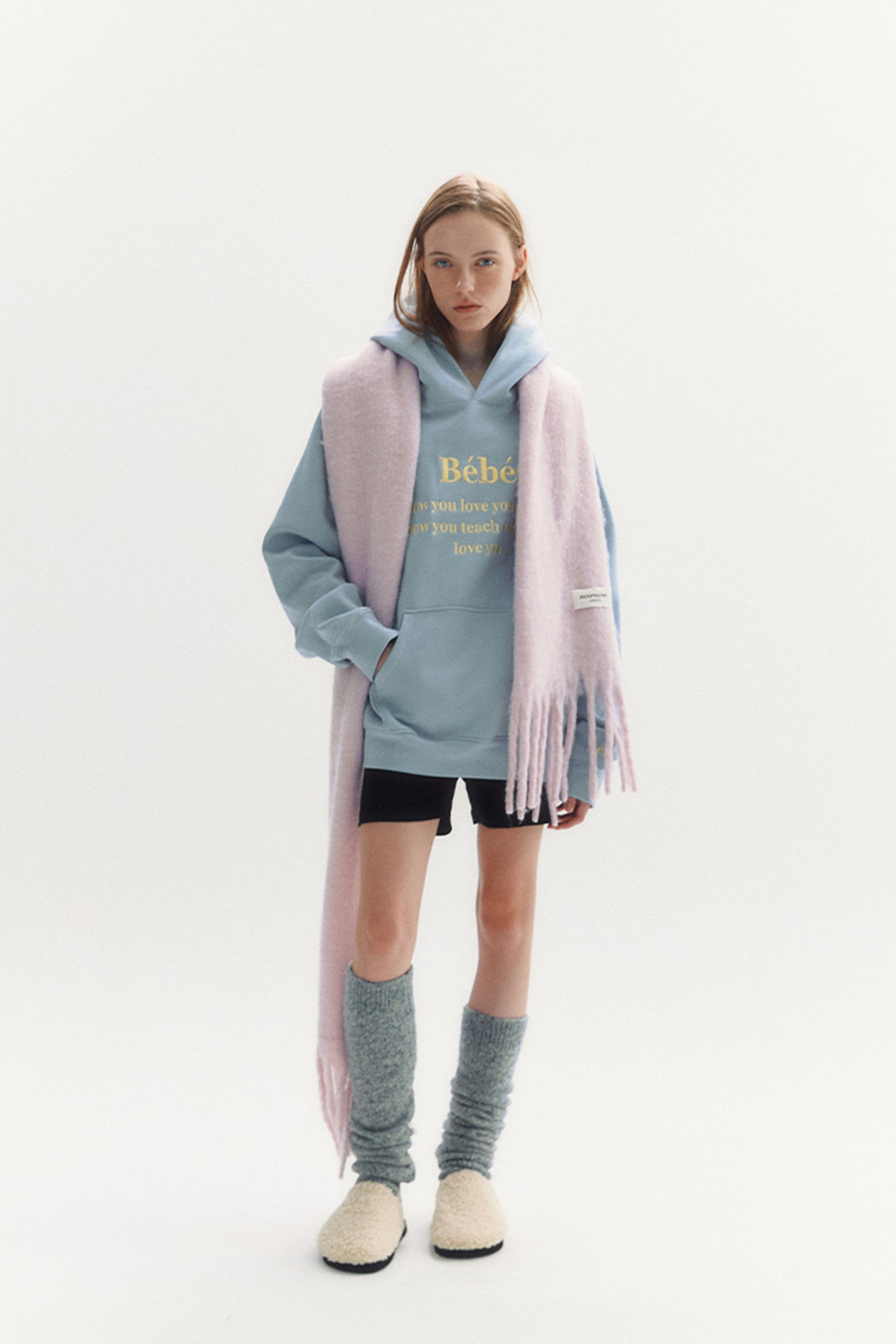 BLURRY HUG SCARF_PINK