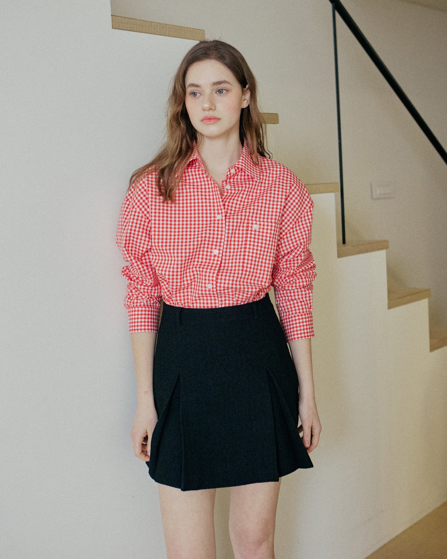 GINGHAM CHECK SHIRT_RED