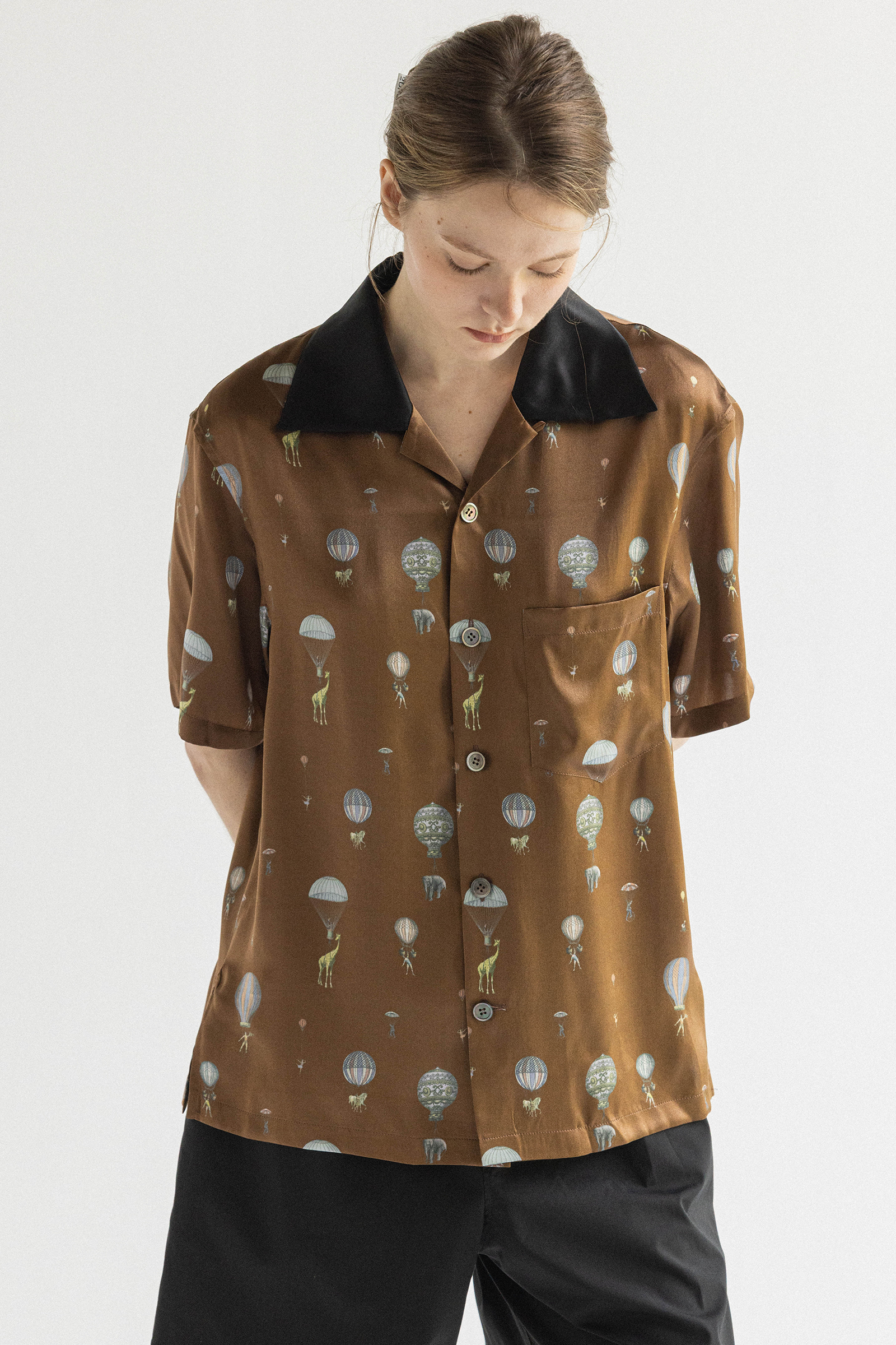 DREAM PARADE BOWLING SHIRT_MARRON