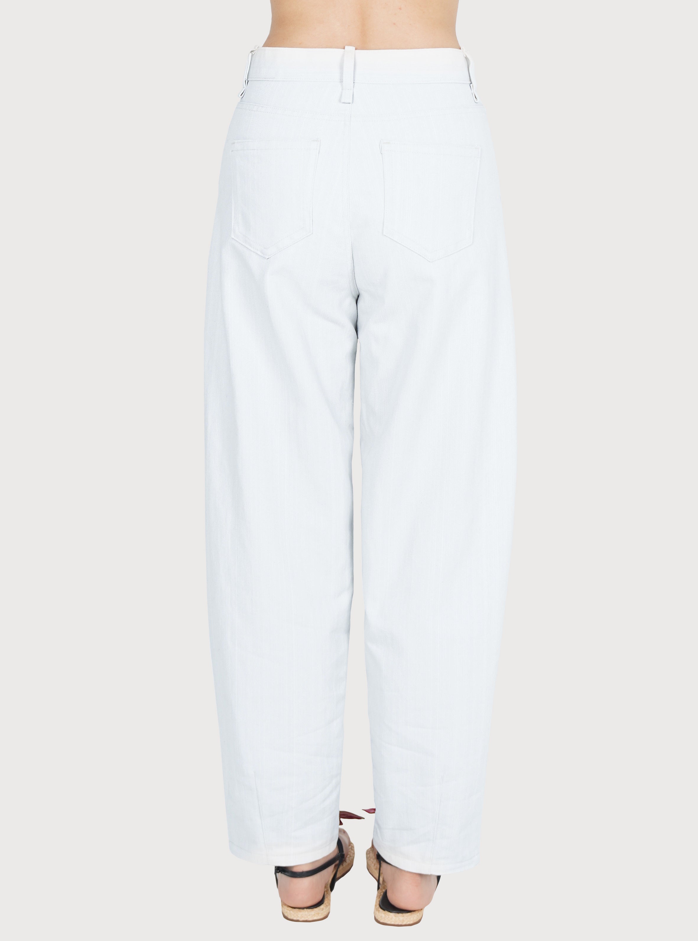 PANTALON COUPE BARREL_BLANC