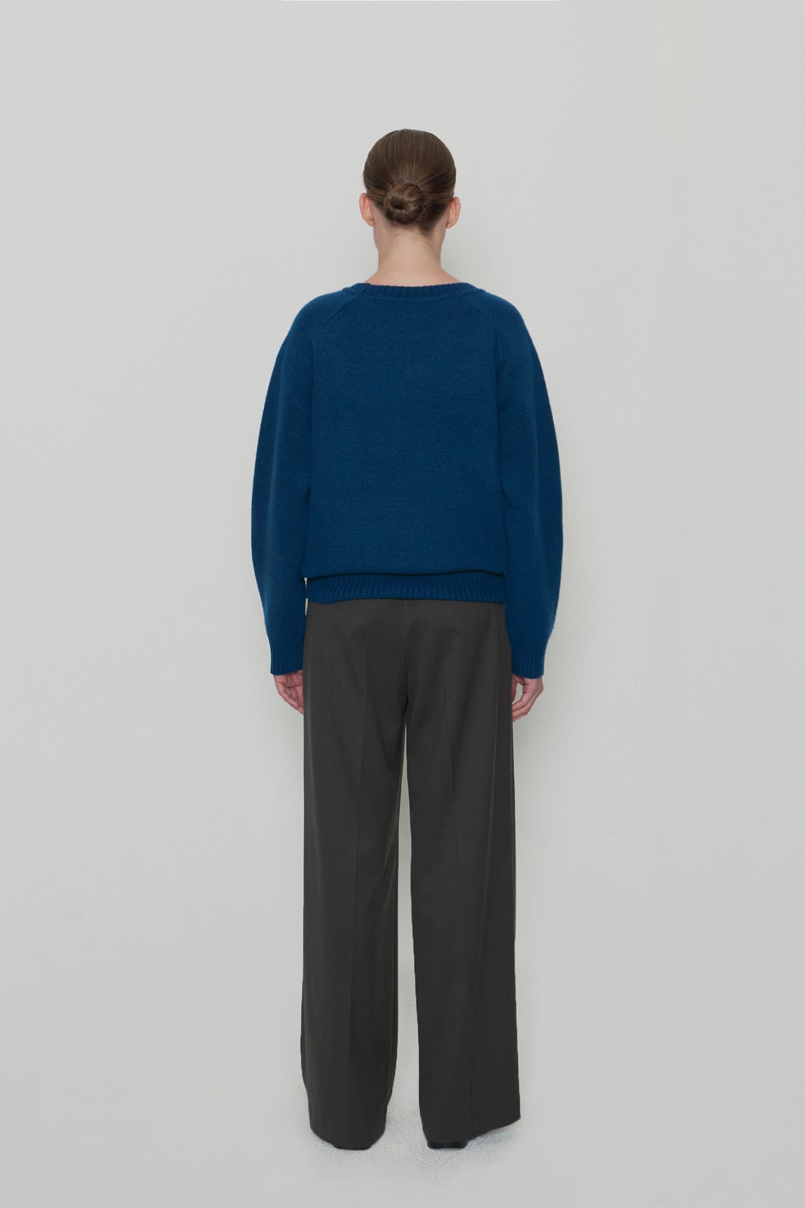 CASHMERE MOSS ROUND KNIT_DEEP BLUE