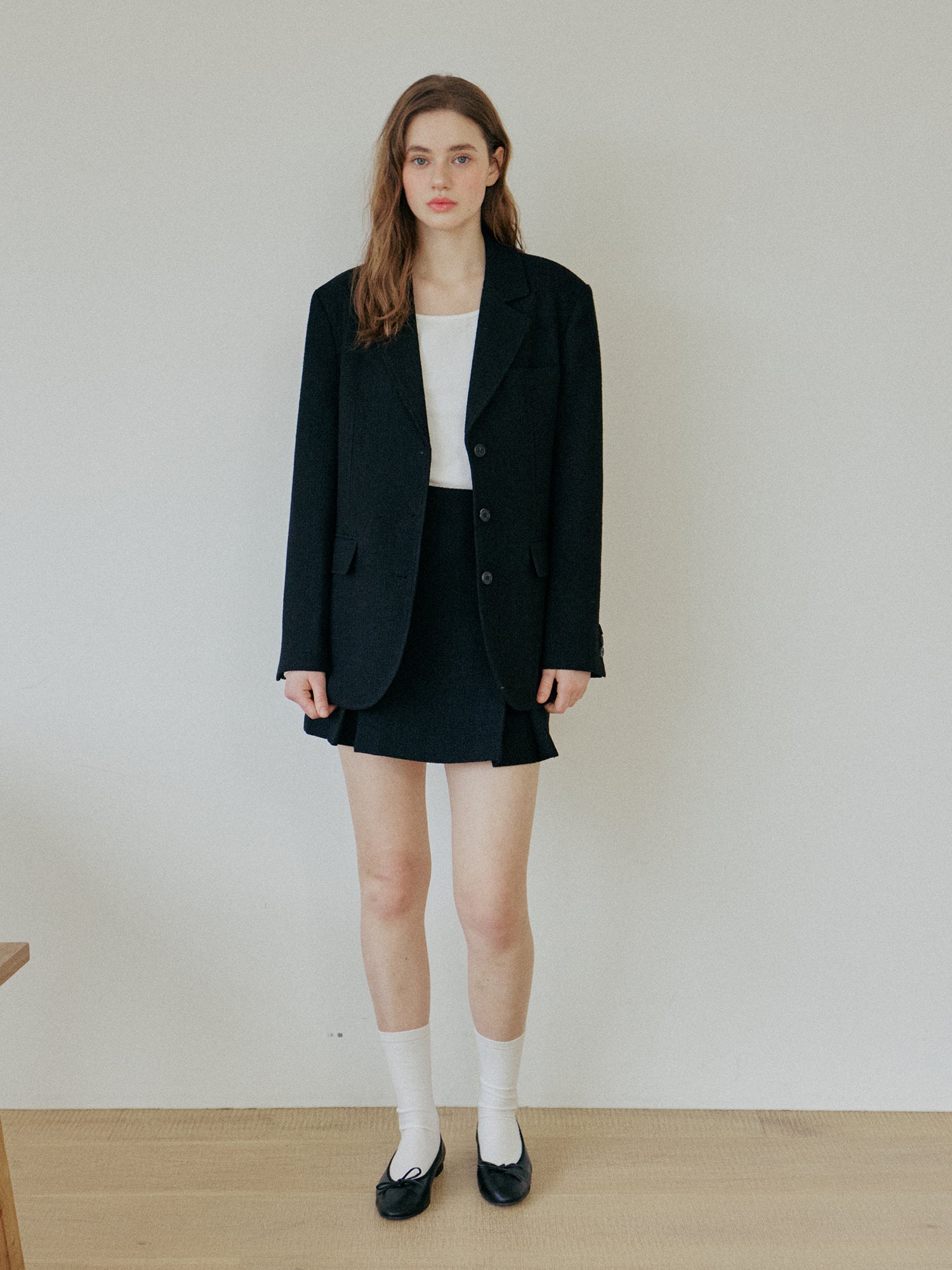 OVER TWEED JACKET_BLACK