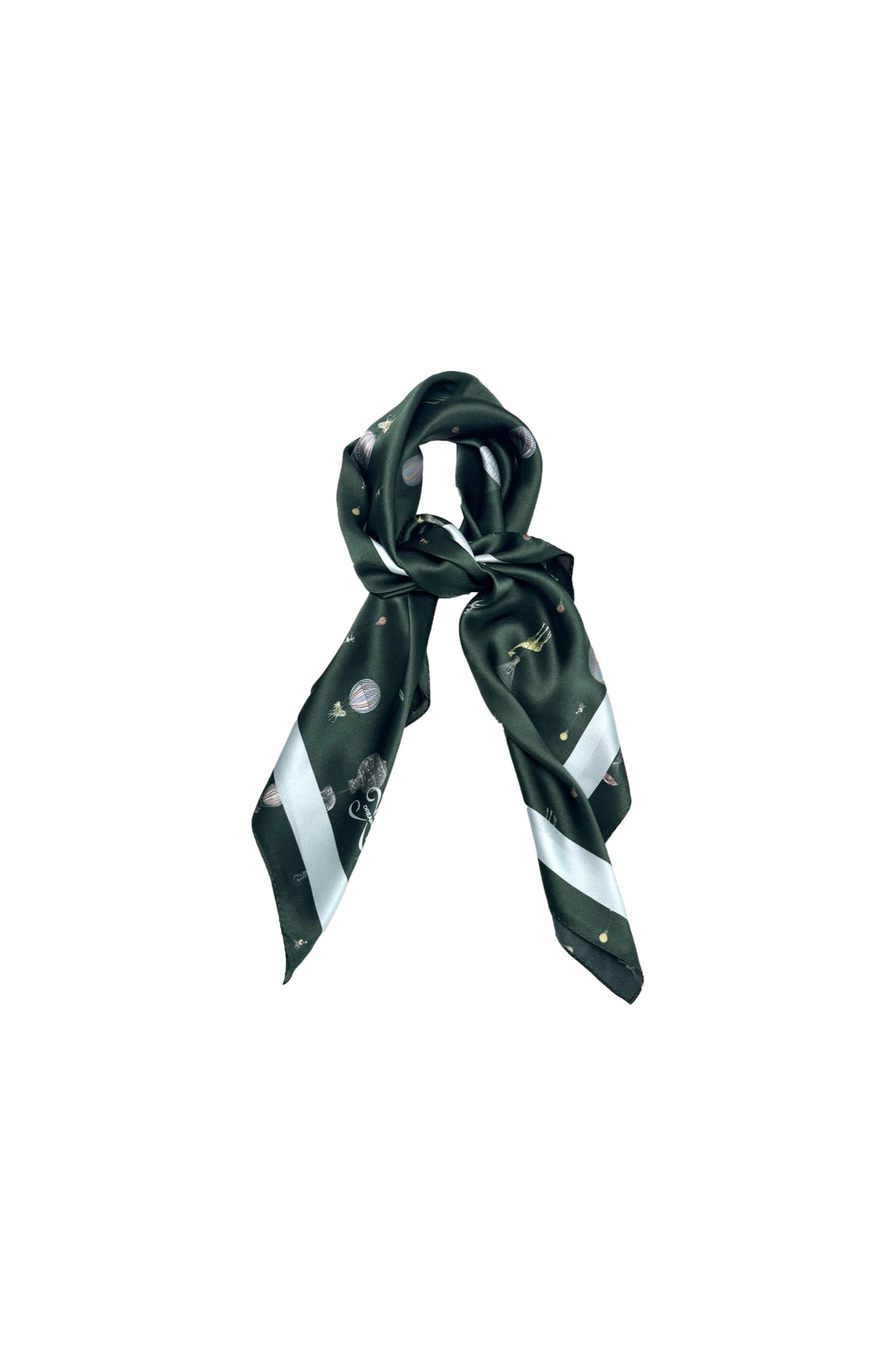 FORÊT DREAMVEIL SILK SCARF_DEEP GREEN