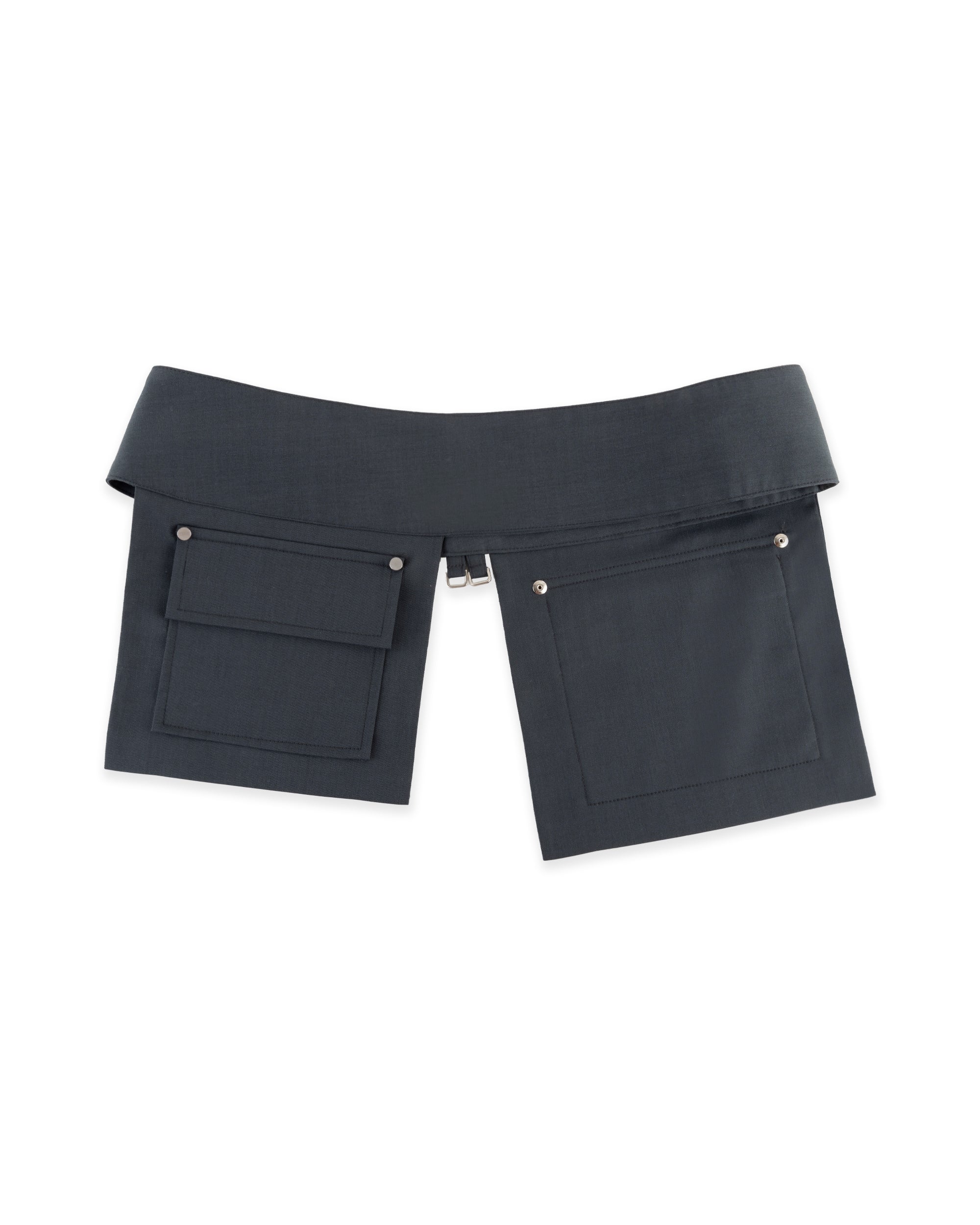 SQUARE POCKET BELT BAG_CHARCOAL