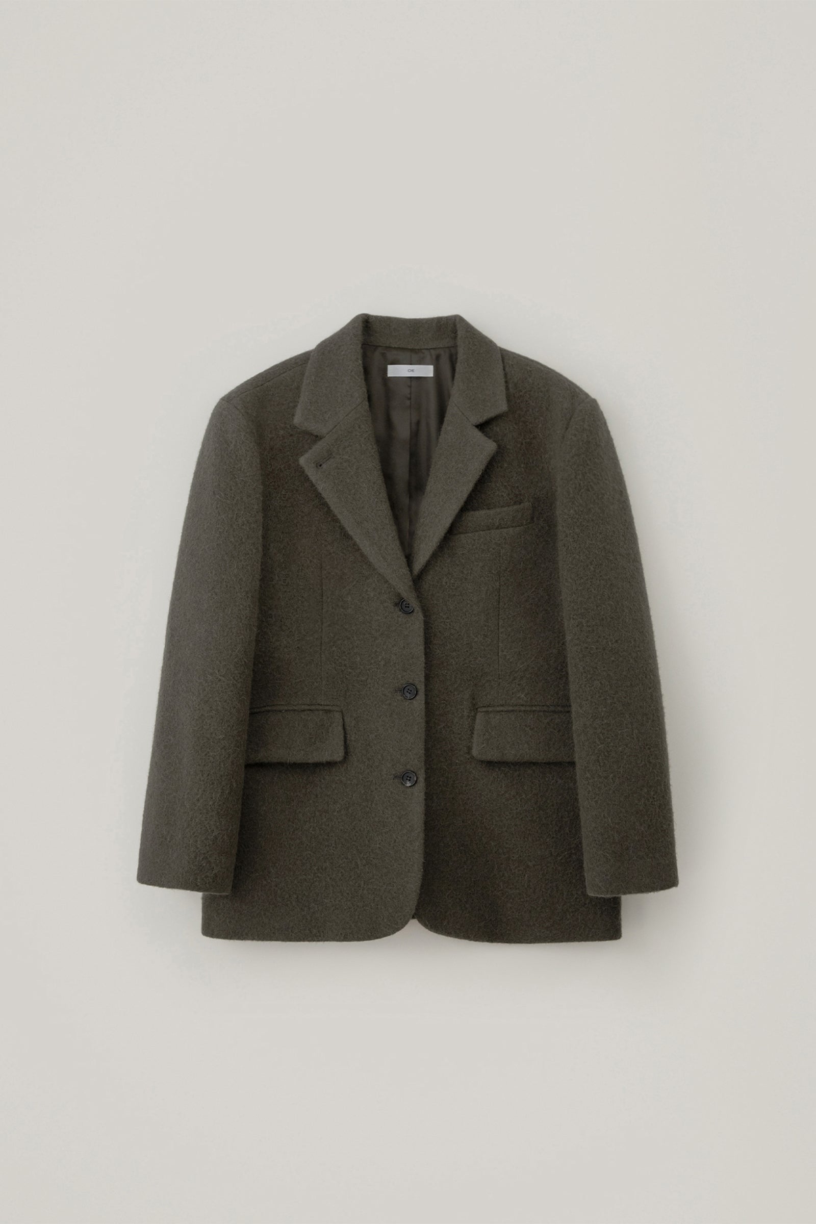 ALPACA HEAVY BLAZER COAT_KHAKI
