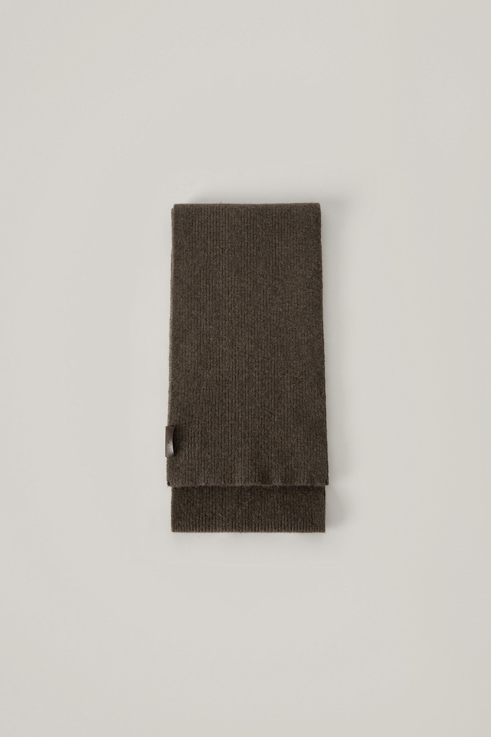 BASIC WOOL SCARF_BROWN