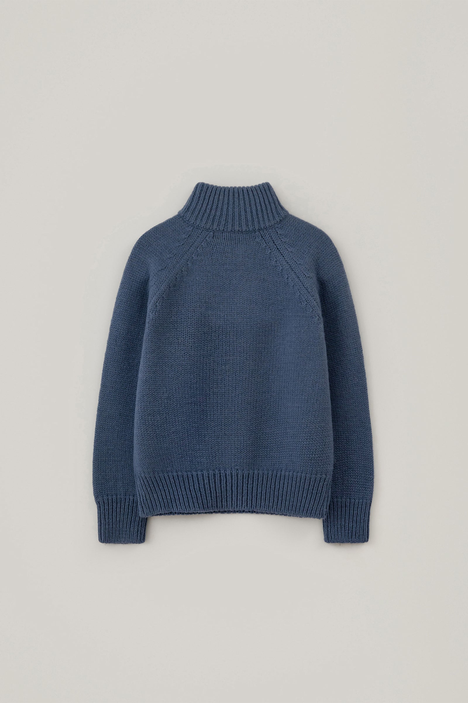 TOM WOOL HALF ZIP-UP KNIT_BLUE